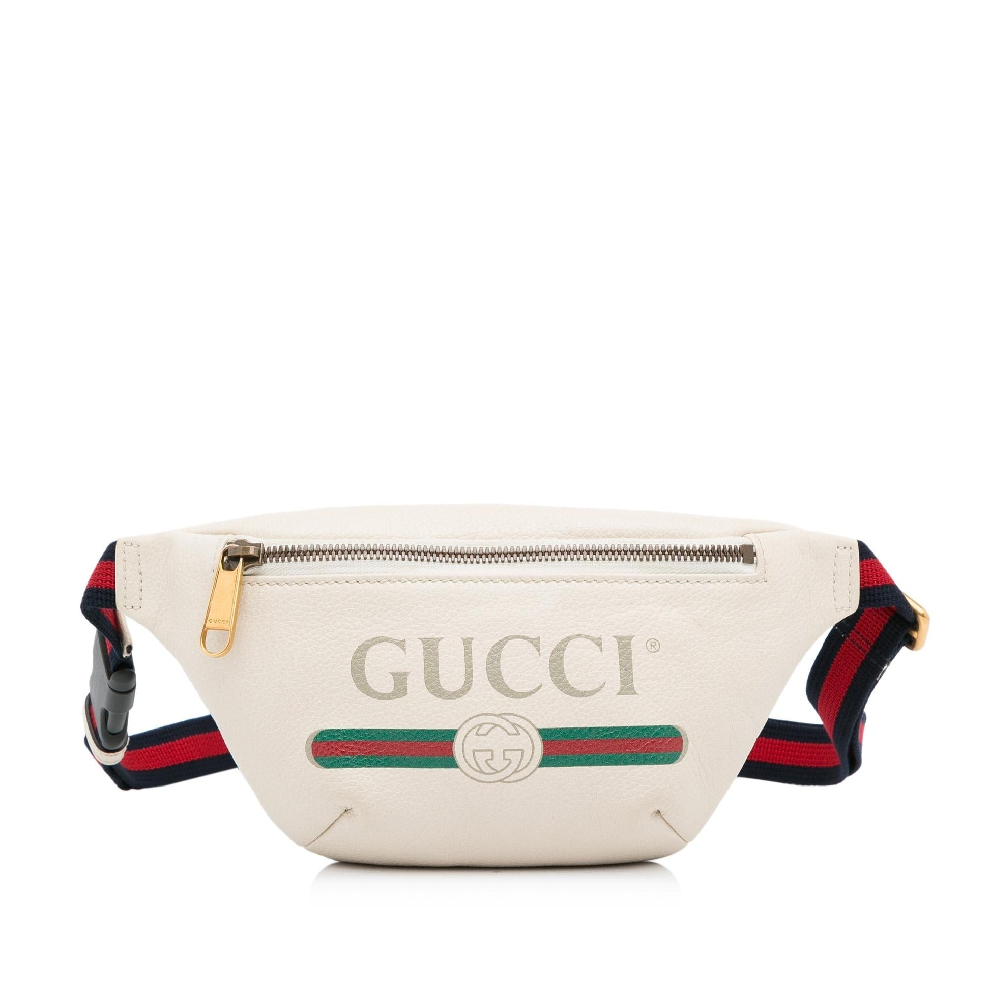 Gucci Belt SHG-mB6R20 Calf White Small Logo Accessory