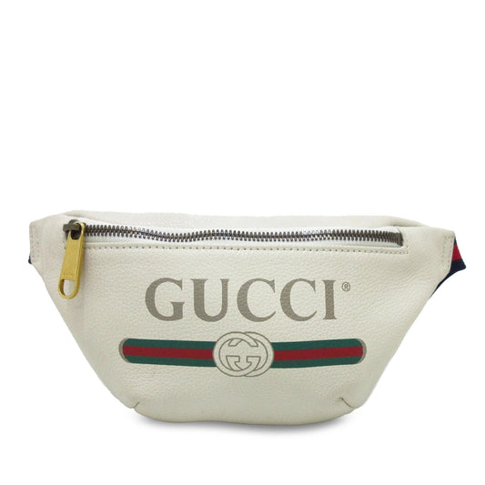 Gucci Belt SHG-cHB2Tu Calf White Small Logo Accessory