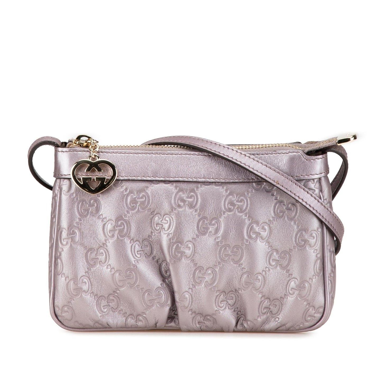 Gucci Metallic Guccissima Lovely Calf Small Crossbody Bag