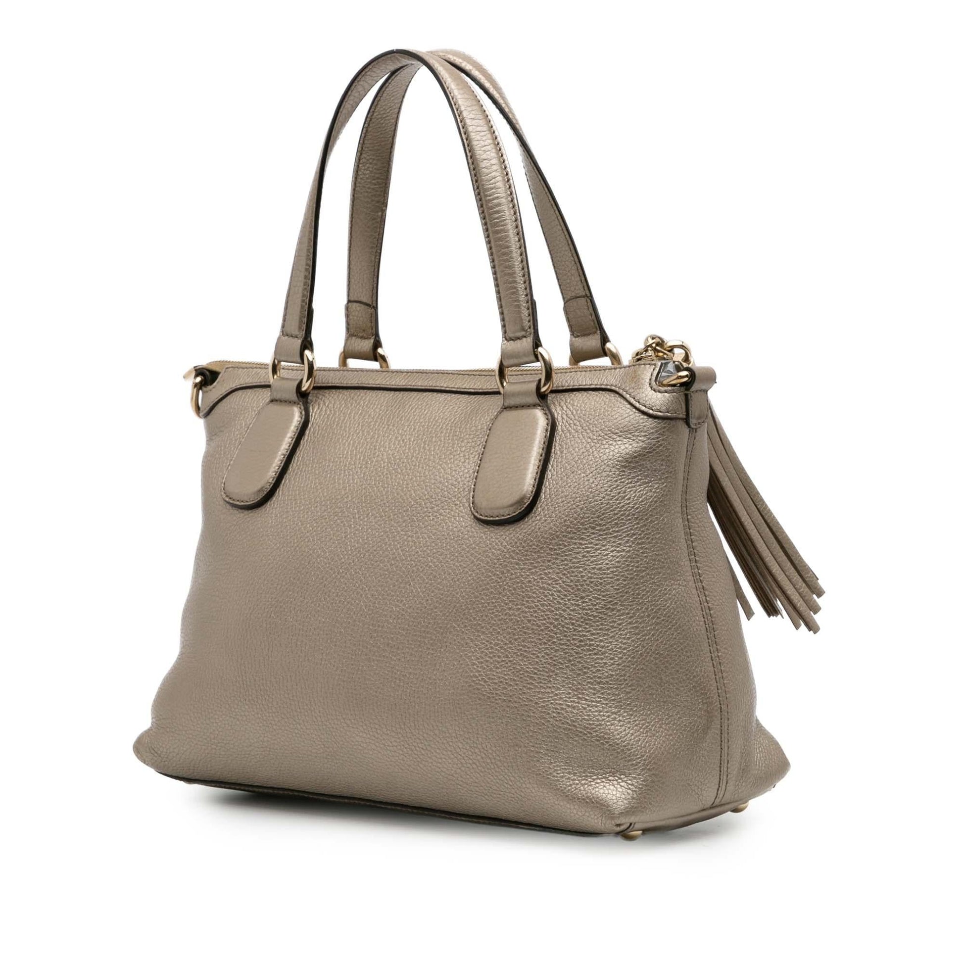 Gucci Metallic Soho Working Leather Small Travel Bag