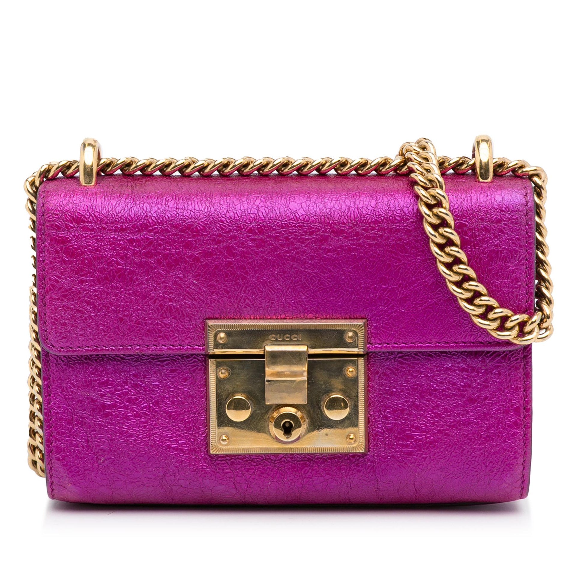 Gucci Metallic Padlock SHG-vepPaF Calf Small Crossbody Bag