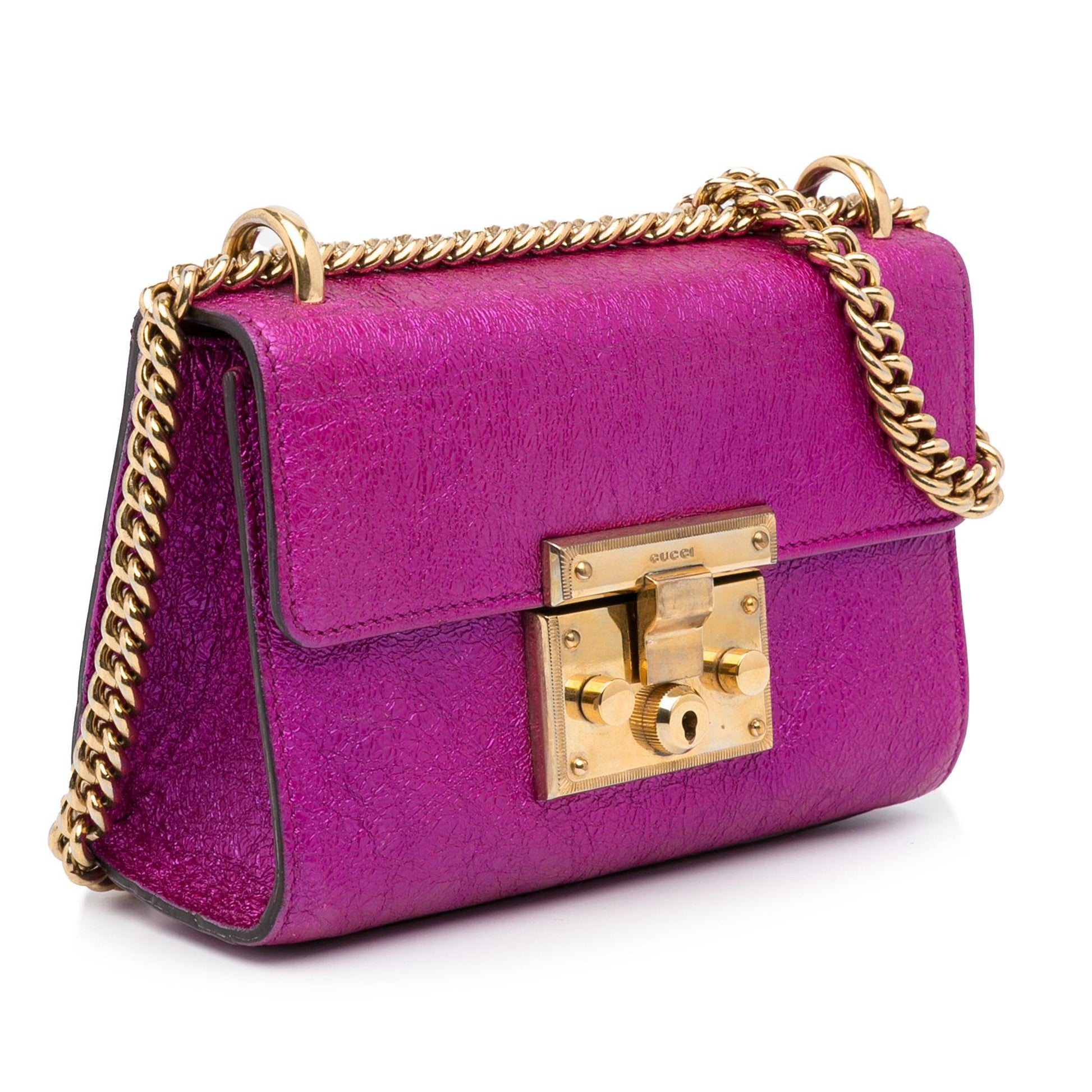Gucci Metallic Padlock SHG-vepPaF Calf Small Crossbody Bag