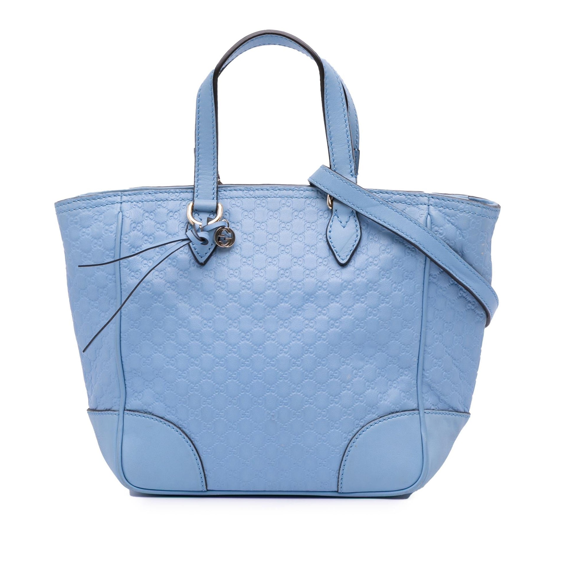 Gucci Microguccissima Bree Calf Blue Small Satchel Bag Bree Satchel