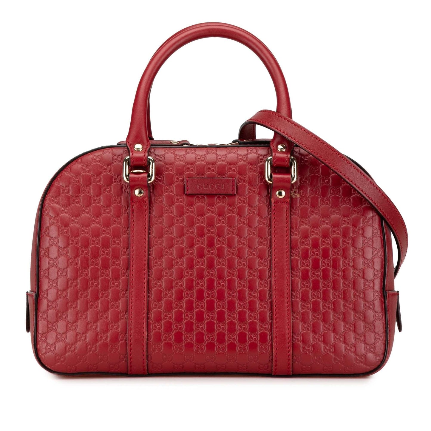 Gucci Microguccissima Calf Red Small Satchel Bag