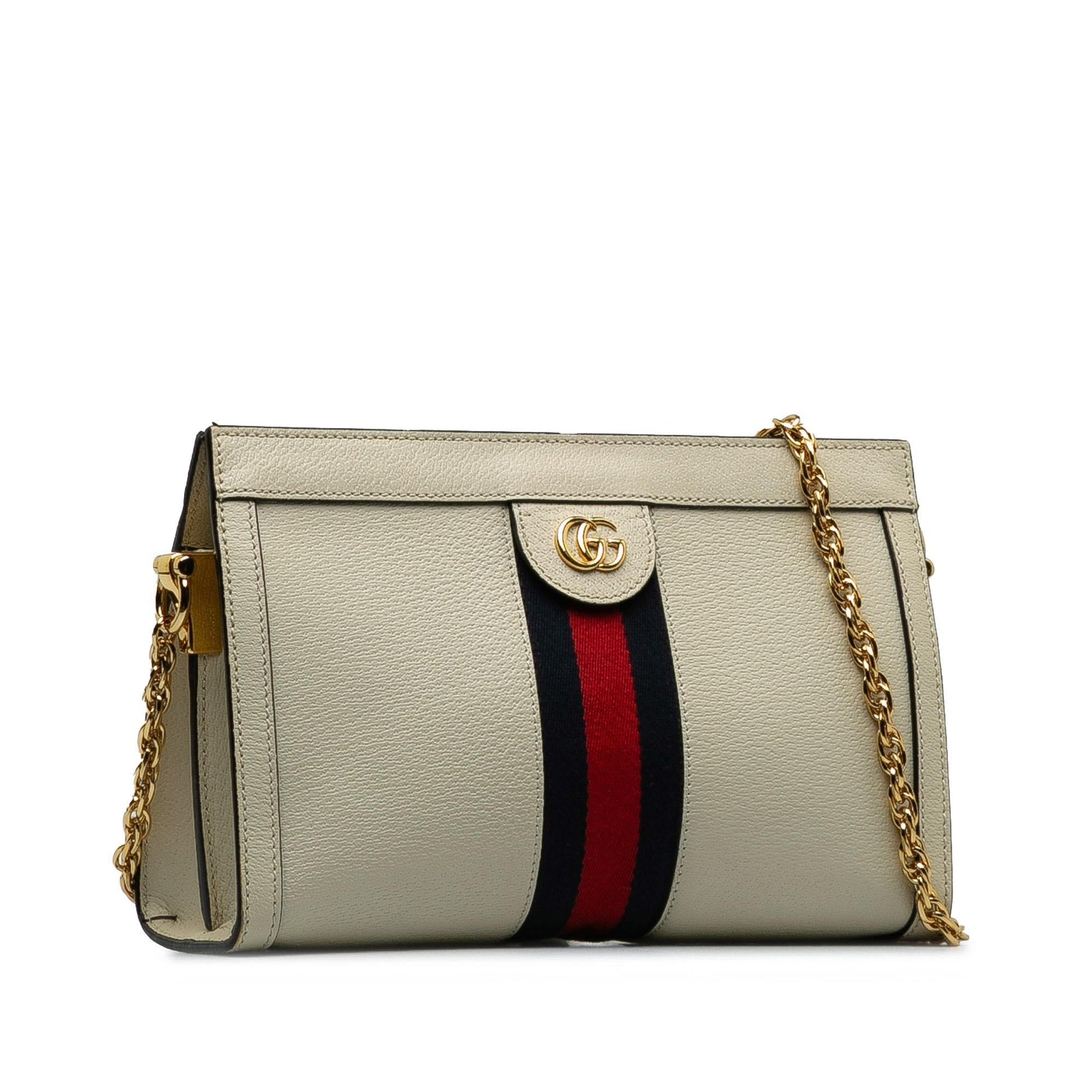 Gucci Ophidia SHG-gGpI44 Calf White Small Chain Crossbody Bag