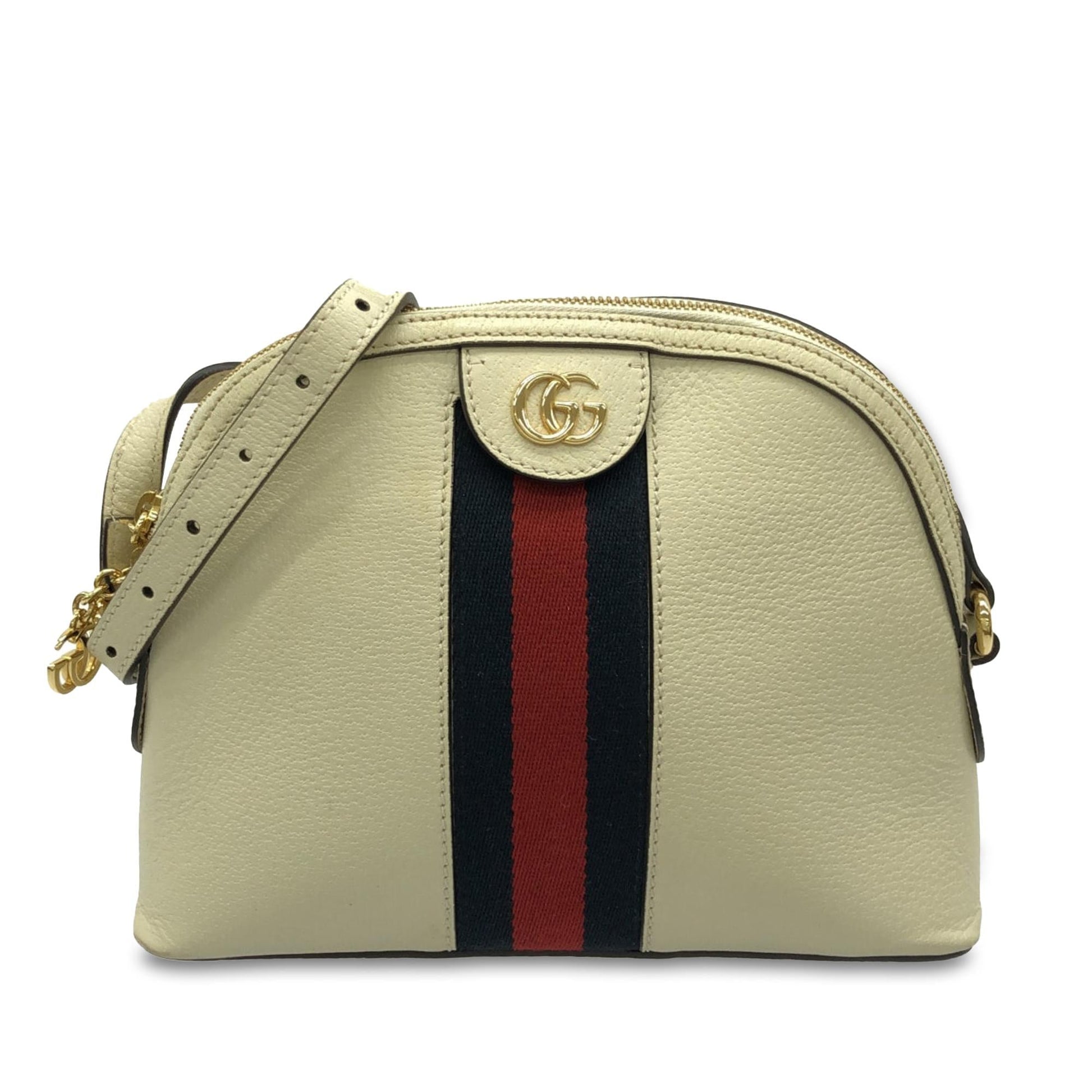 Gucci Ophidia Dome SHG-DYpW1y Calf White Small Crossbody Bag