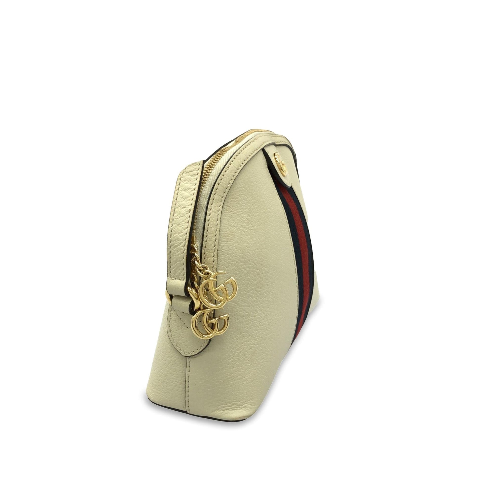 Gucci Ophidia Dome SHG-DYpW1y Calf White Small Crossbody Bag