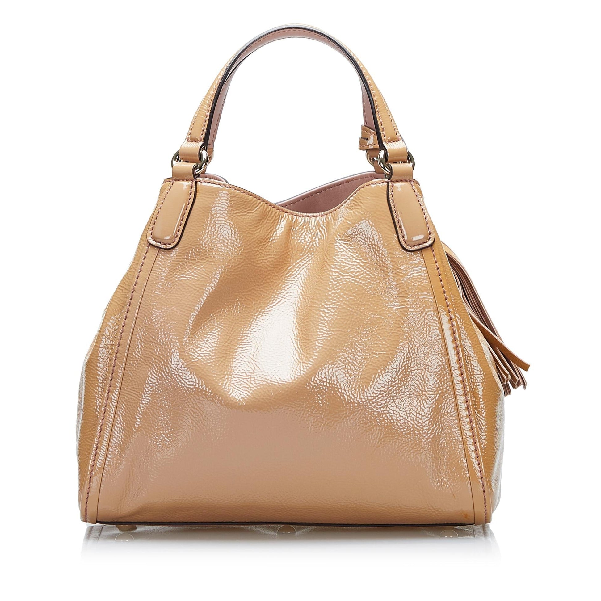 Gucci Soho SHG-Sj16xT Leather Patent Brown Small Satchel Bag