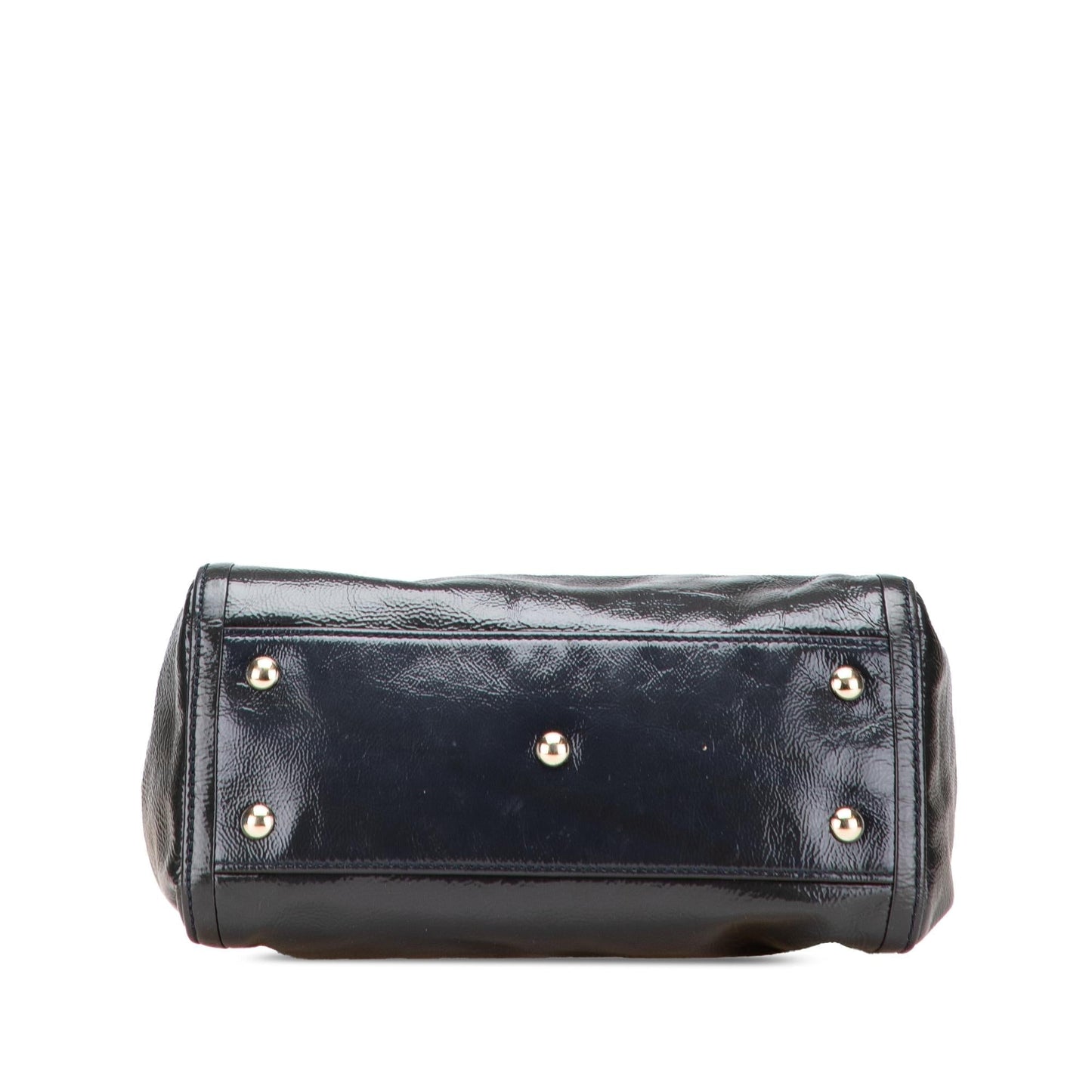 Gucci Soho Leather Patent Blue Small Satchel Bag