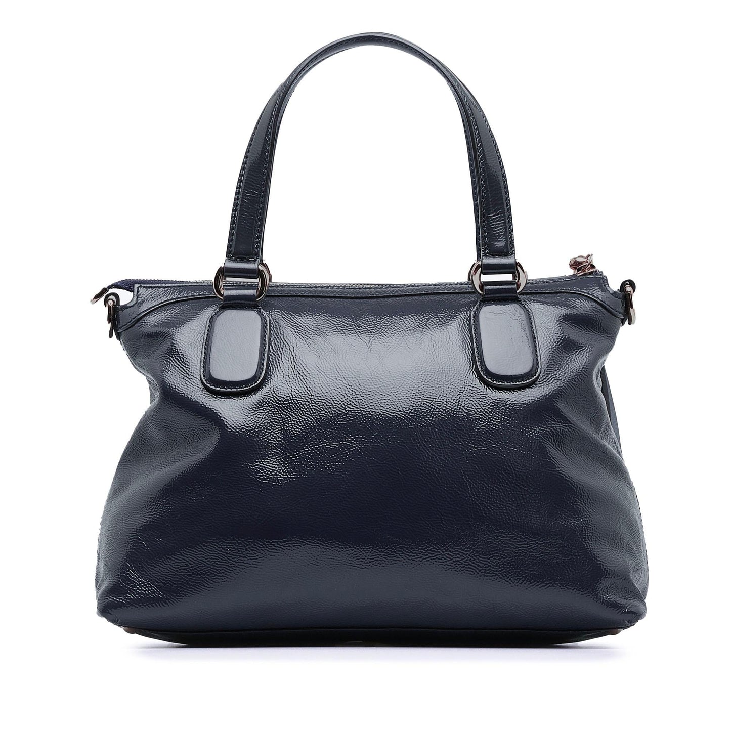 Gucci Soho Working SHG-xMBICY Leather Patent Blue Small Satchel Bag