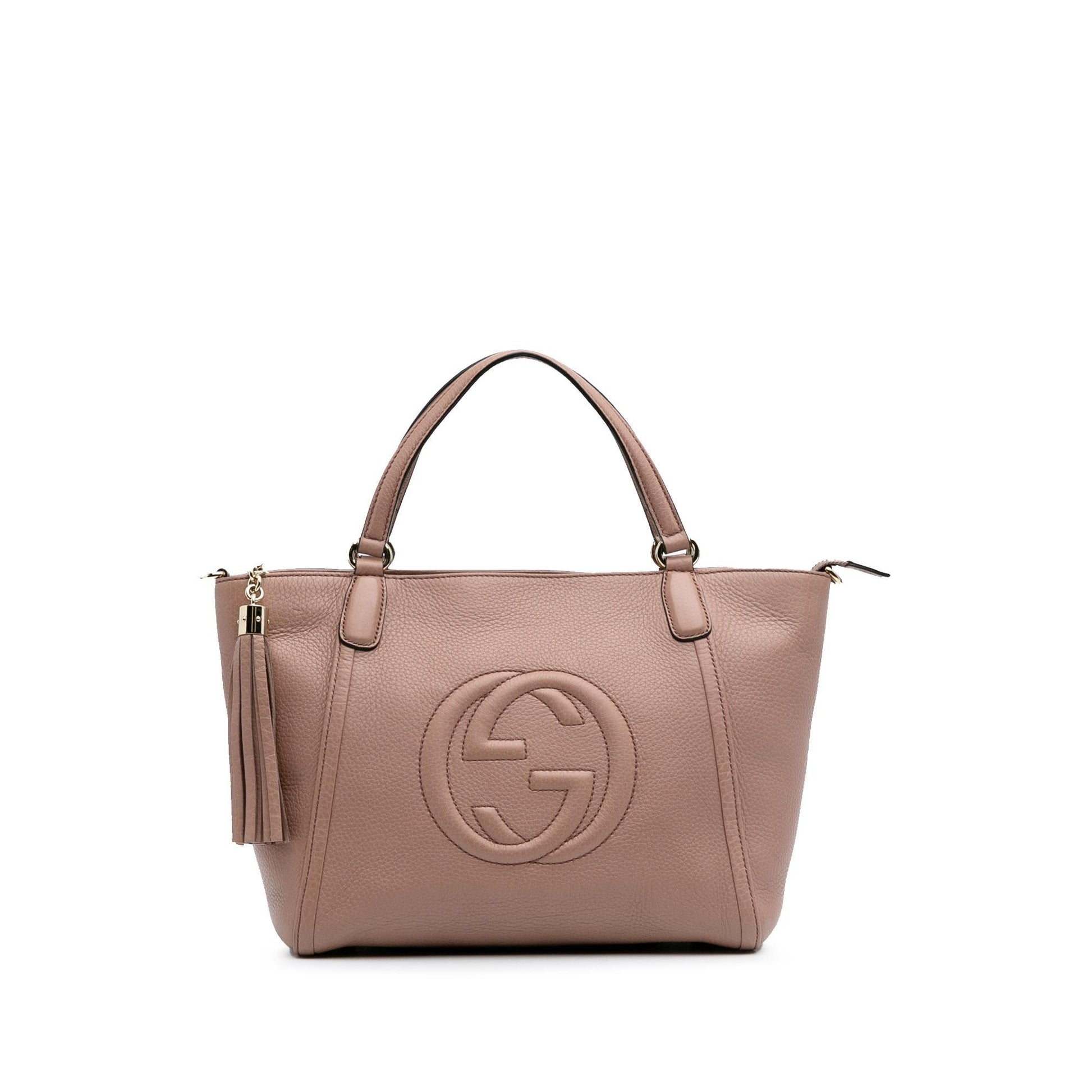 Gucci Pebbled Soho Cellarius Leather Calf Pink Small Satchel Bag