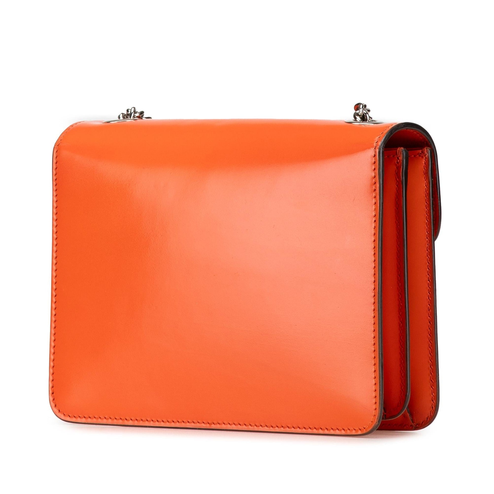 Gucci Polished Interlocking G Dollar Calf Calfskin Orange Small Crossbody Bag