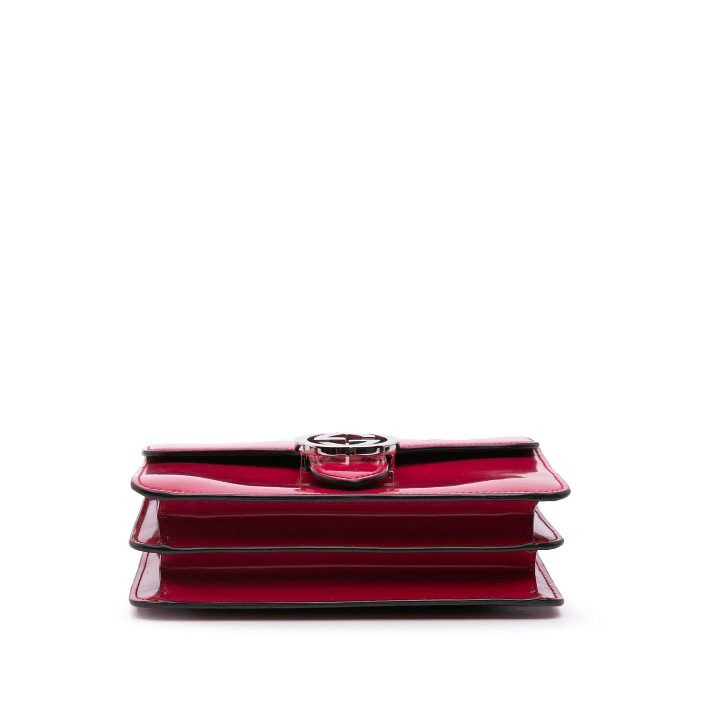 Gucci Polished Interlocking G Dollar Calf Calfskin Red Small Crossbody Bag