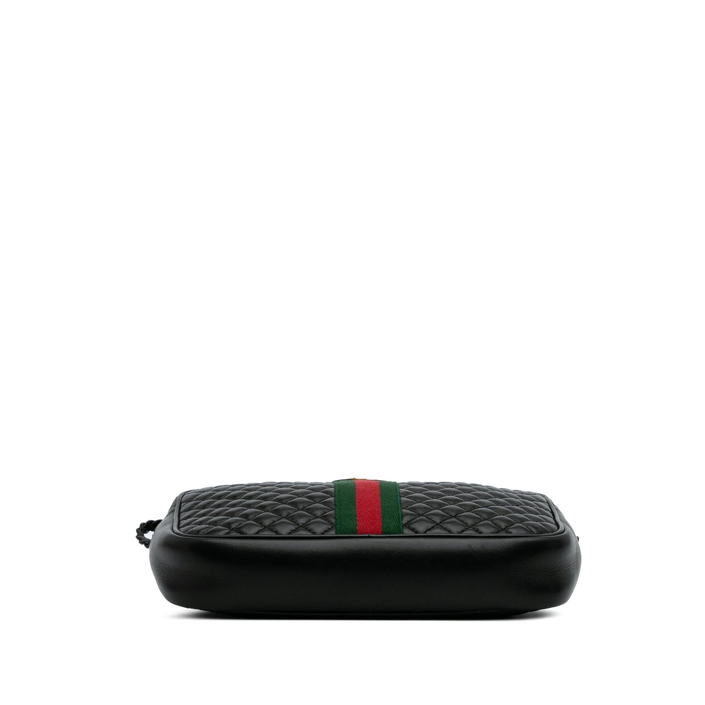 Gucci Web Trapuntata Quilted Leather Calf Black Crossbody Bag Crossbody 1