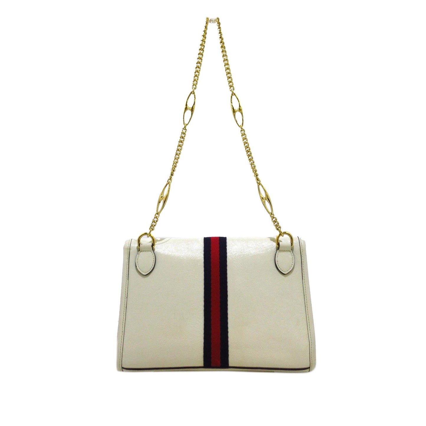 Gucci Rajah Web SHG-9eTmkE Calf White Small Chain Satchel Bag