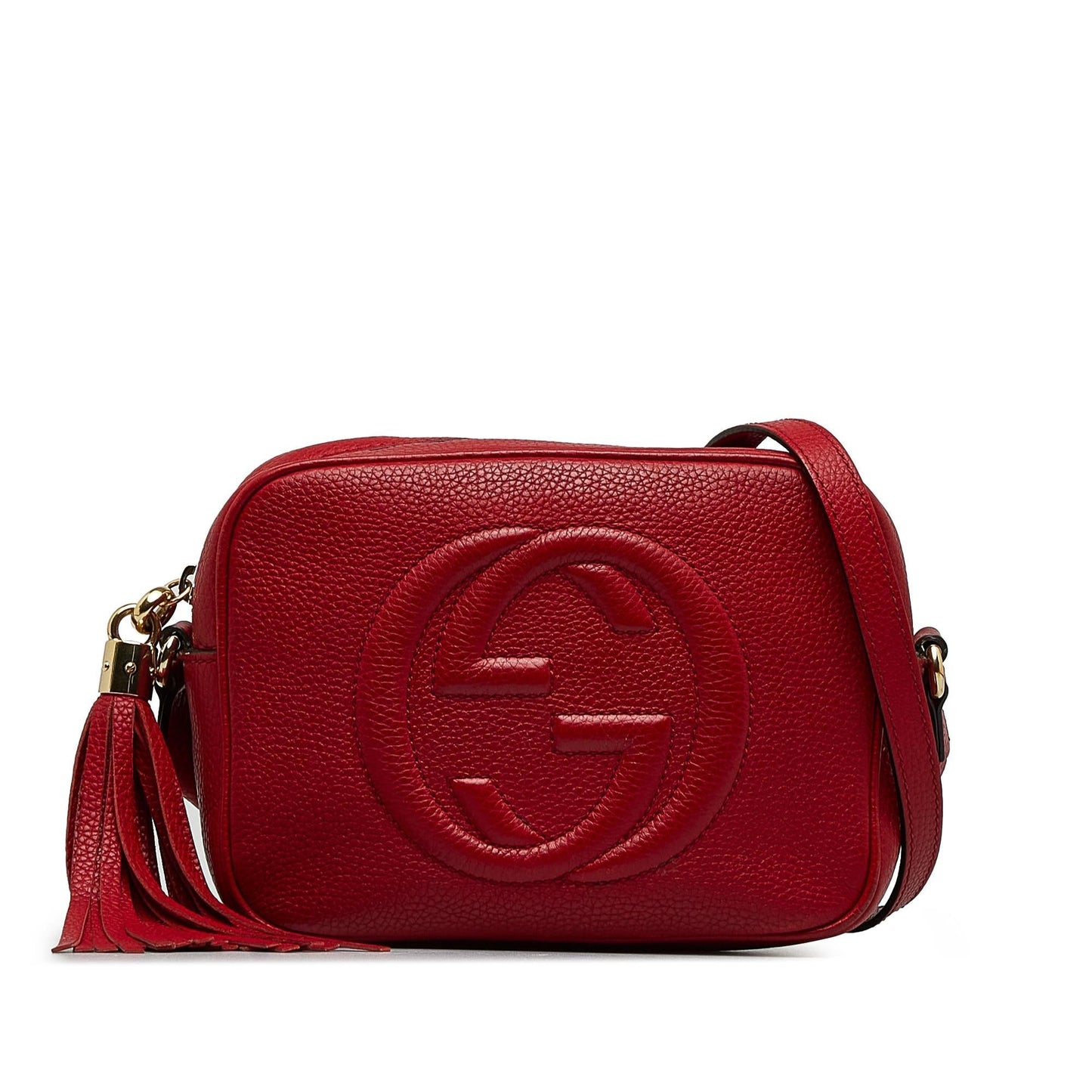 Gucci Soho Disco SHG-WT1ujT Calf Red Small Crossbody Bag