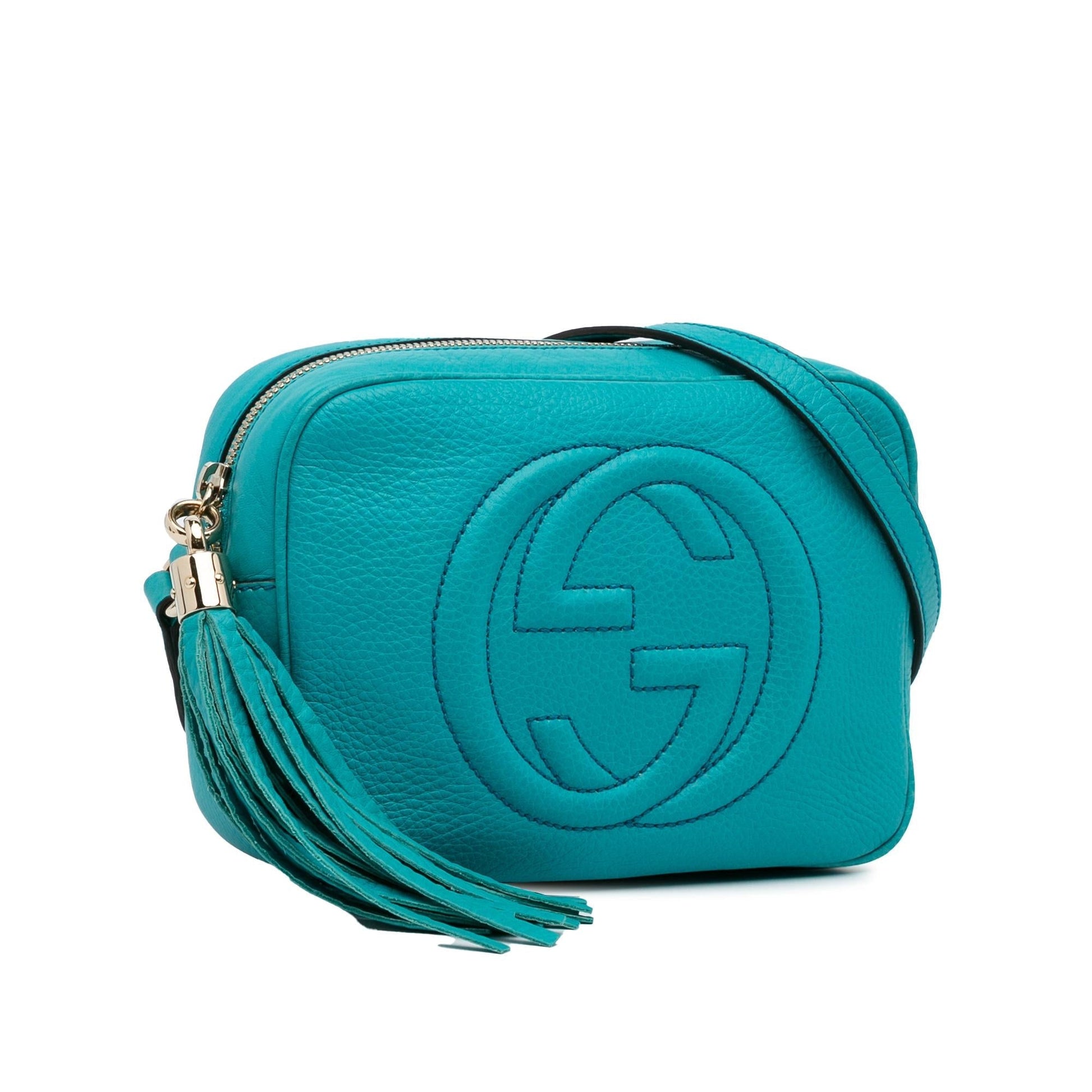 Gucci Soho Disco SHG-52tYVn Calf Blue Small Crossbody Bag