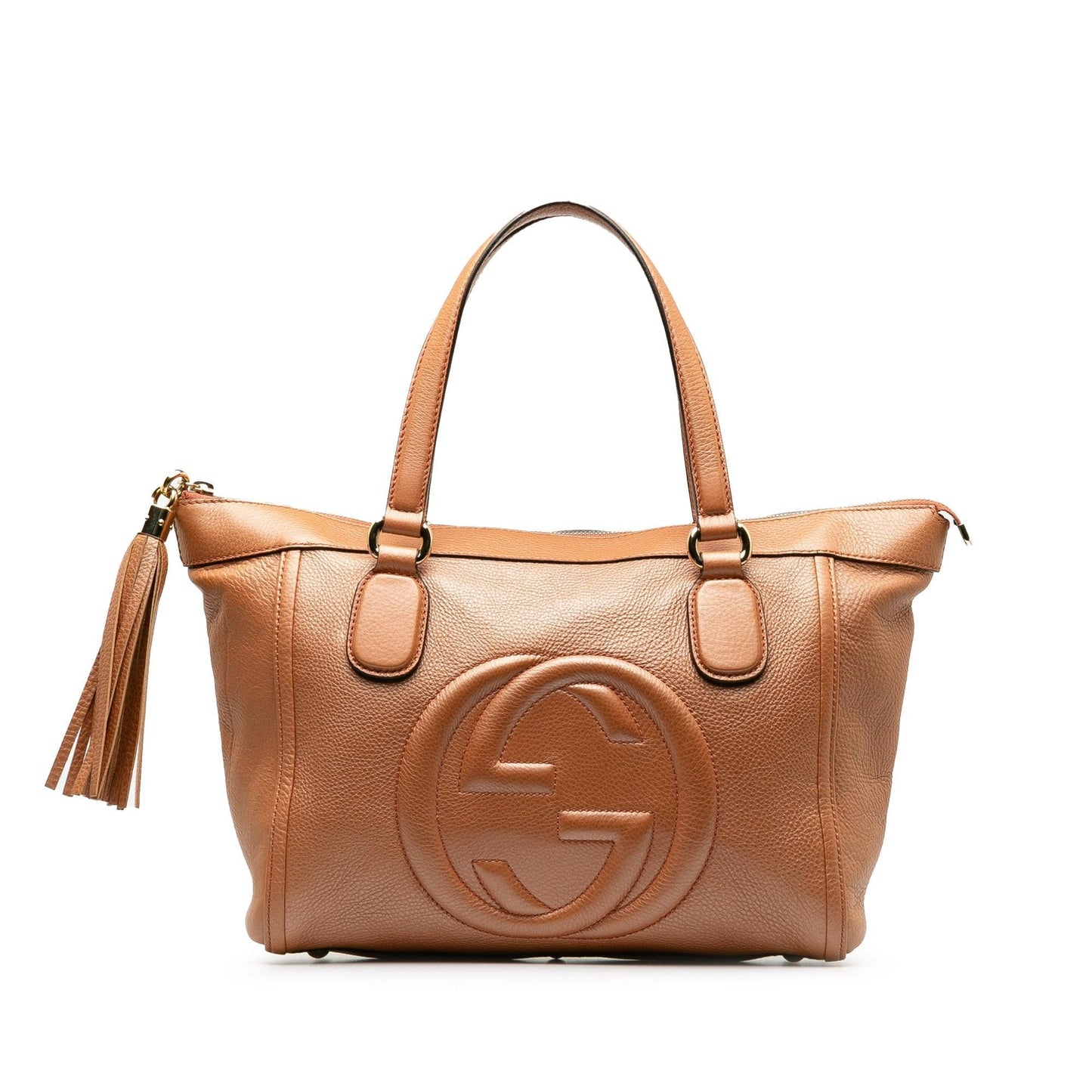 Gucci Soho Working SHG-oOaitJ Calf Brown Small Satchel Bag