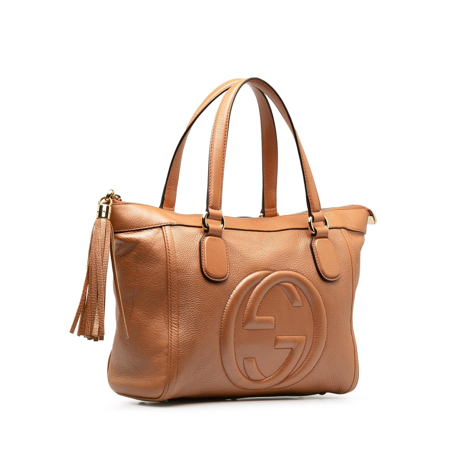Gucci Soho Working SHG-oOaitJ Calf Brown Small Satchel Bag