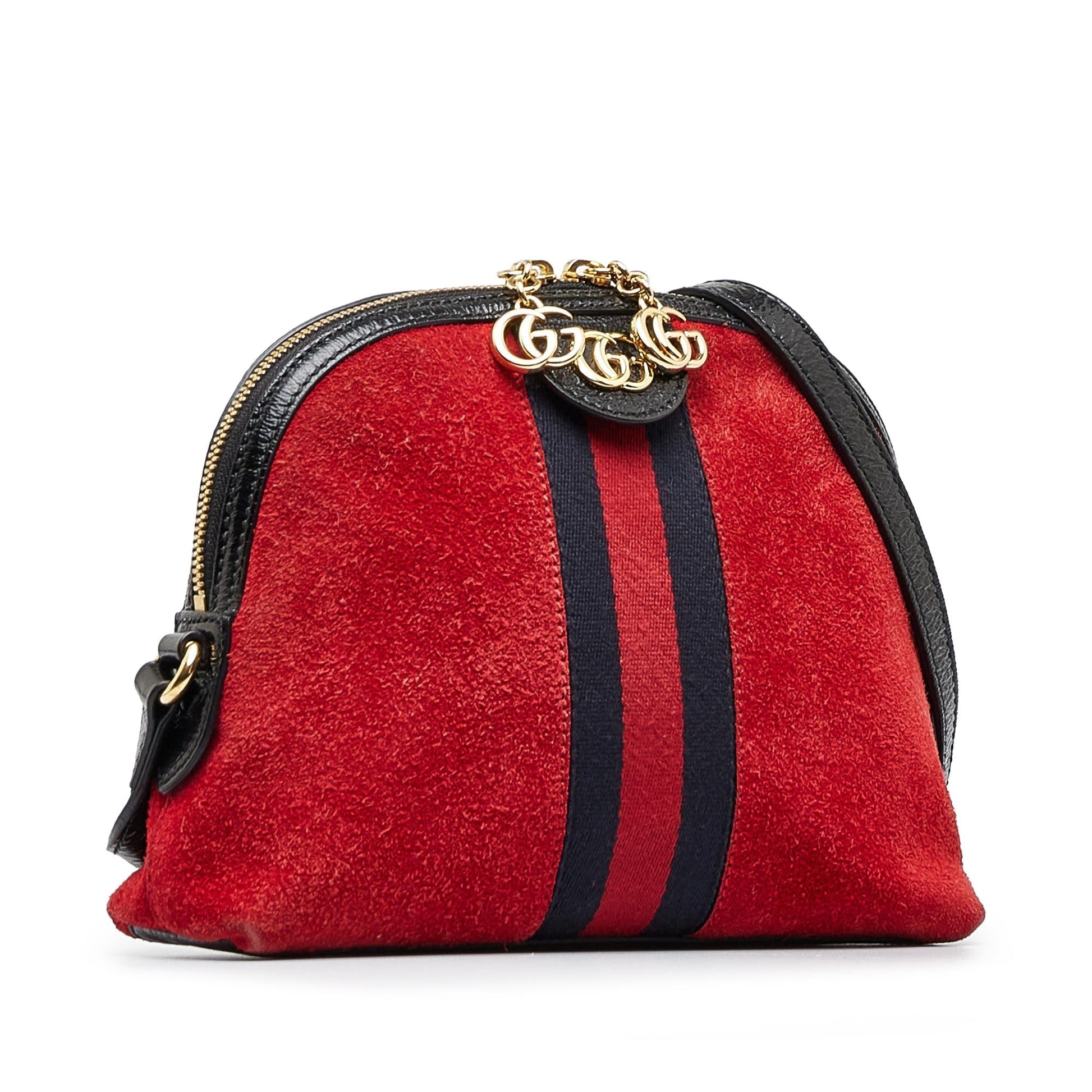 Gucci Ophidia Suede Calf Red Small Crossbody Bag