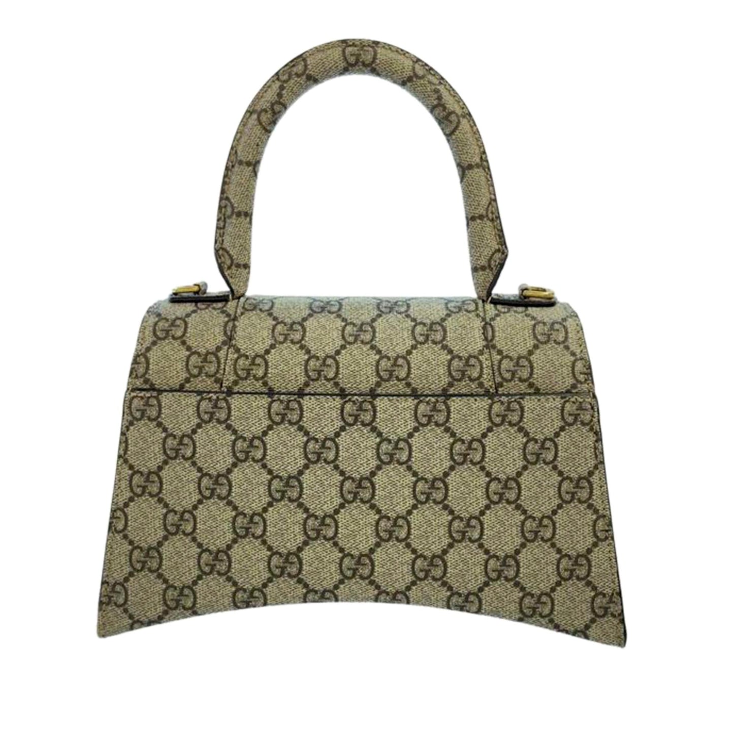 Gucci Hacker Project GG Supreme Hourglass Canvas Brown Small Satchel Bag