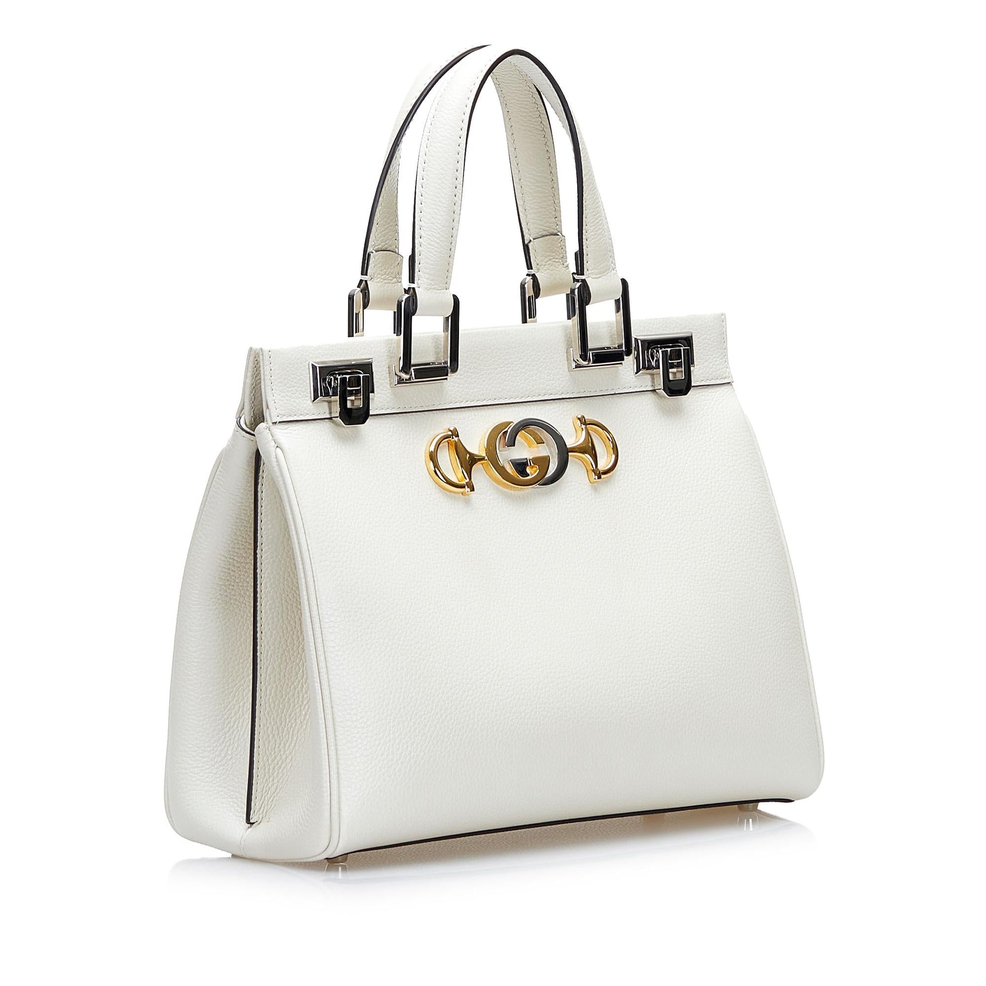 Gucci Zumi SHG Calf White Small Satchel Bag