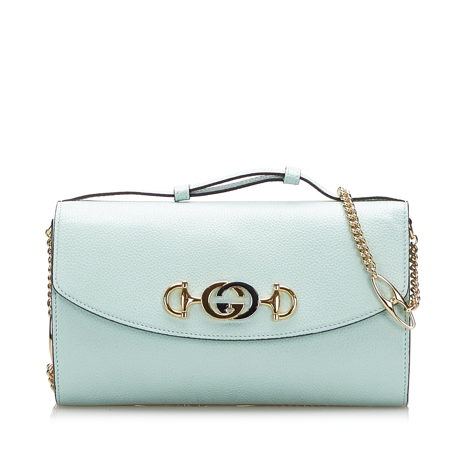 Gucci Zumi SHG-5azdYA Calf Blue Small Satchel Bag