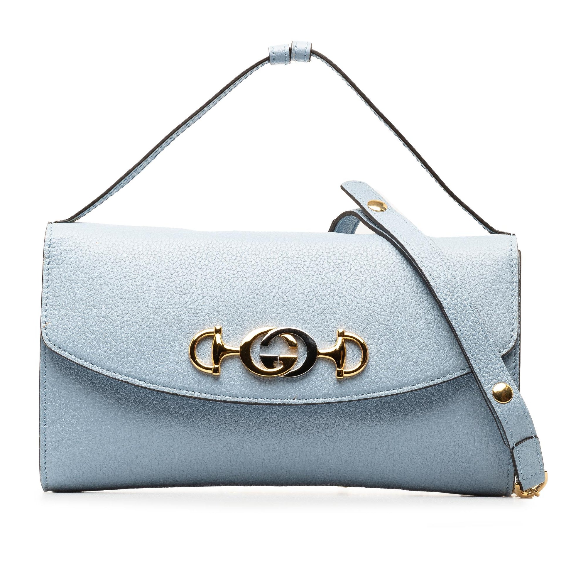 Gucci Zumi SHG-ktos0R Calf Blue Small Satchel Bag