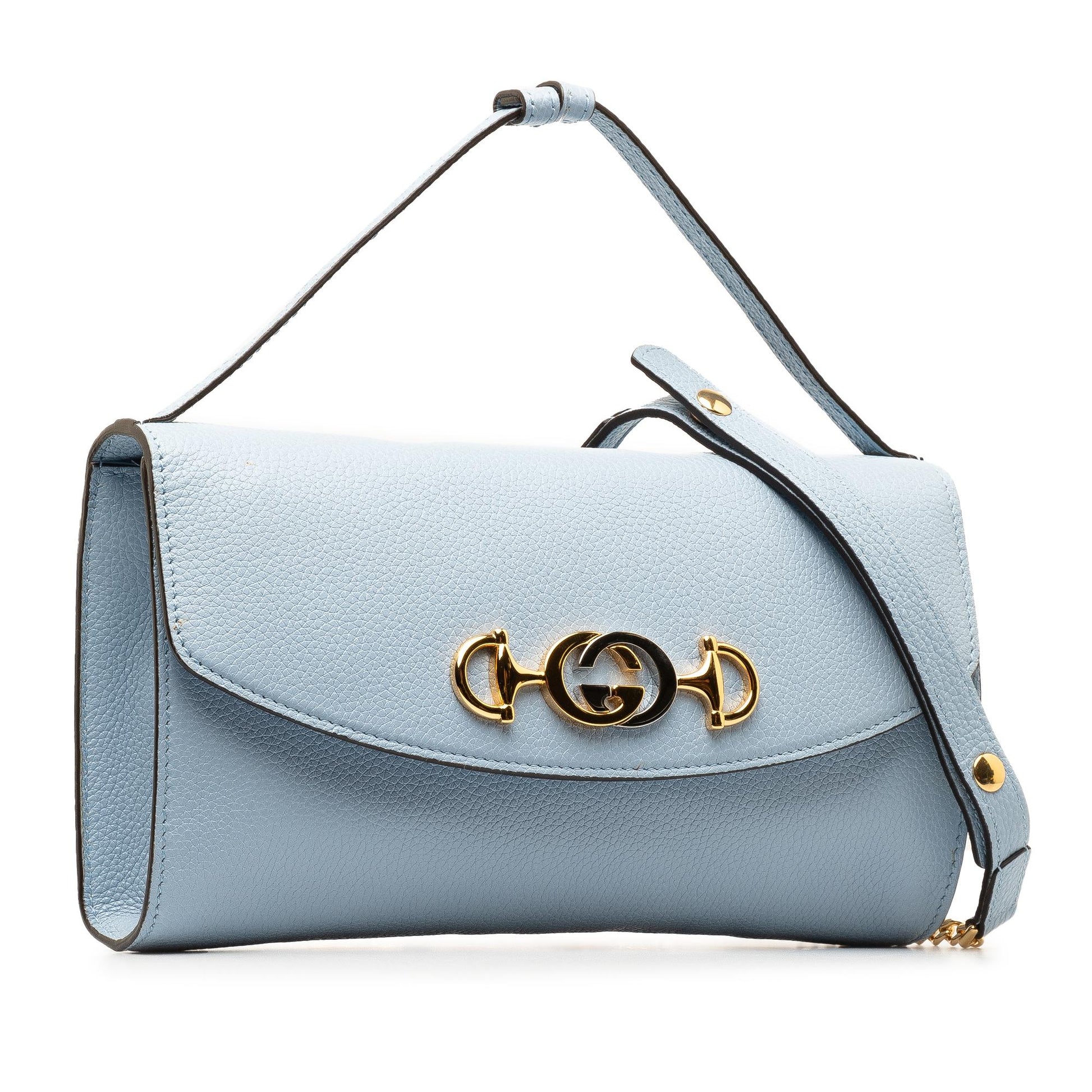 Gucci Zumi SHG-ktos0R Calf Blue Small Satchel Bag