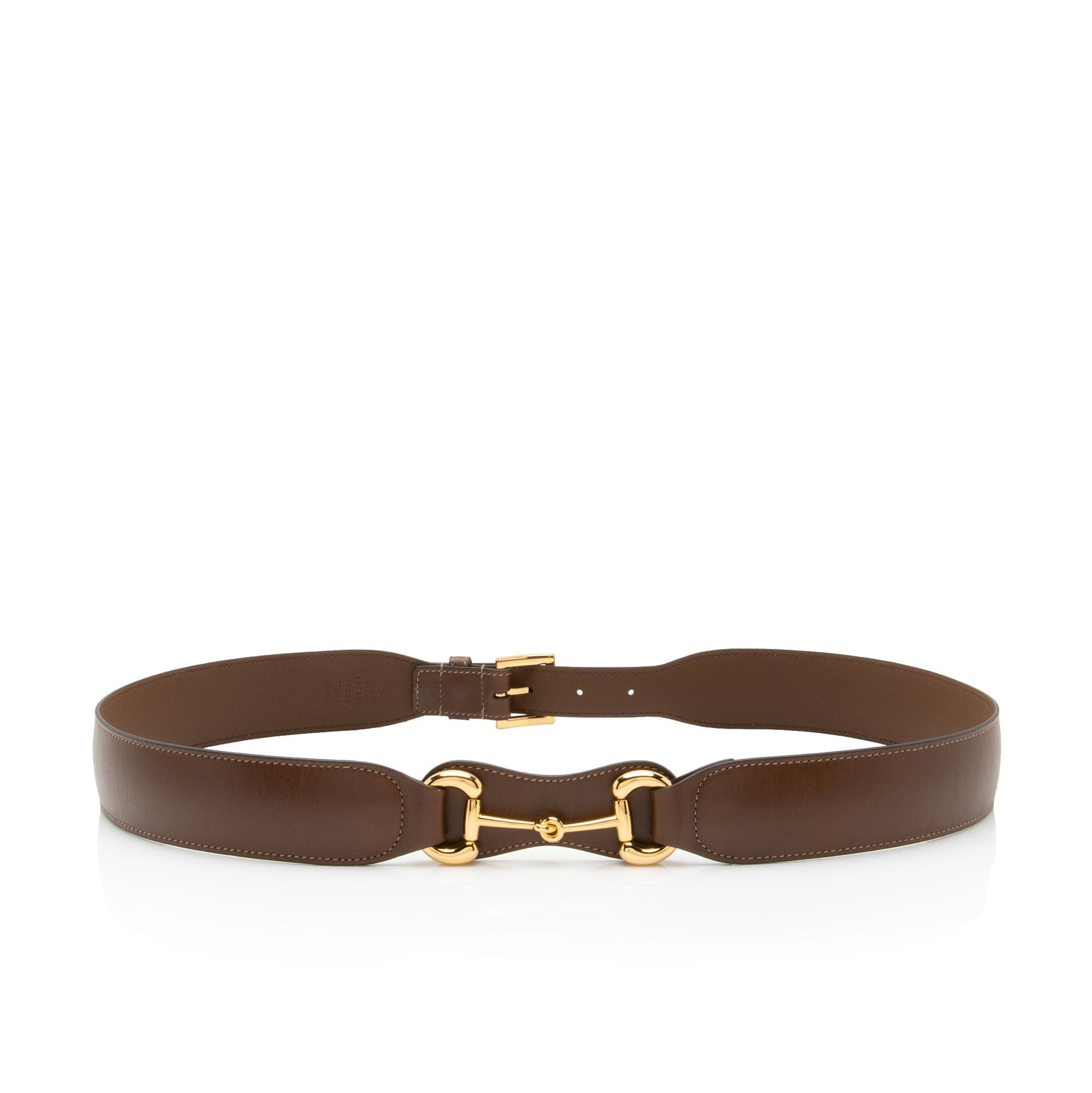 Gucci Smooth Horsebit Belt - Size Leather Brown Accessory