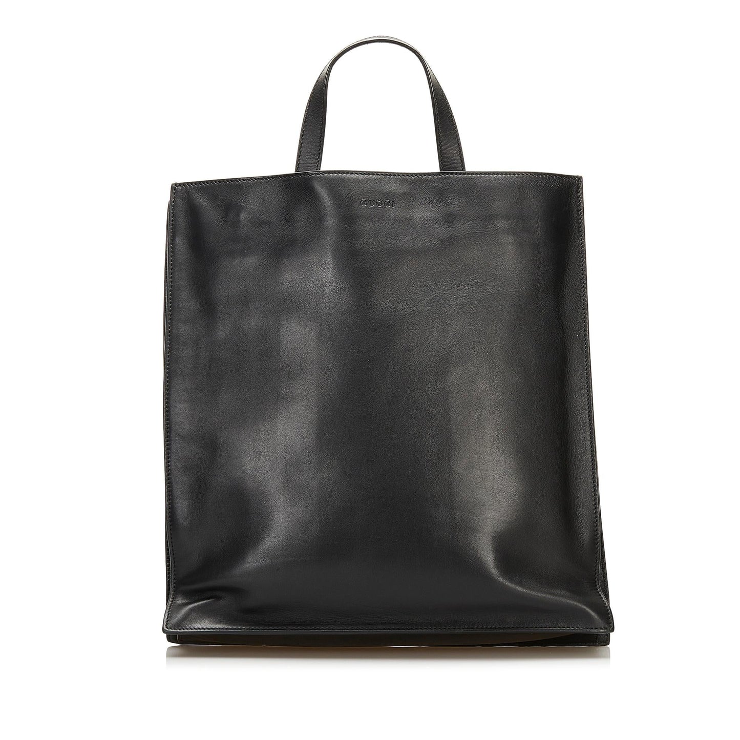 Gucci Snake Embossed SHG Leather Calf Black Satchel Bag