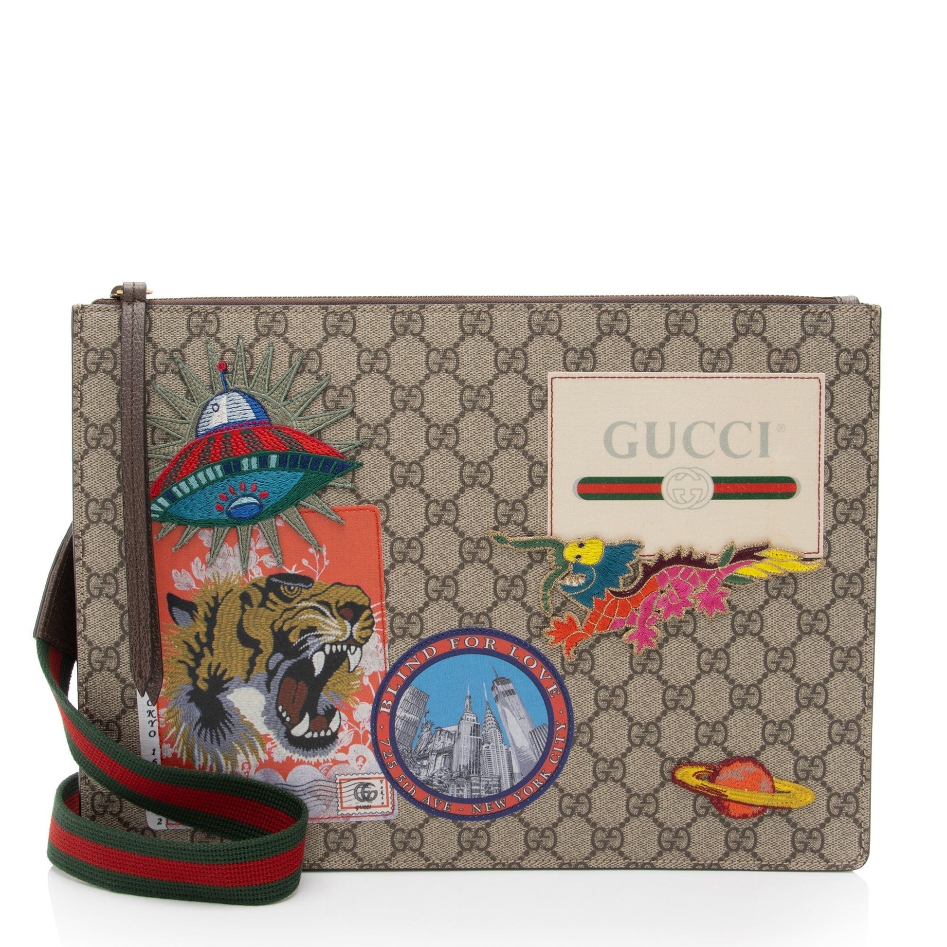 Gucci Soft Supreme Courrier Messenger Clutch Shoulder Bag
