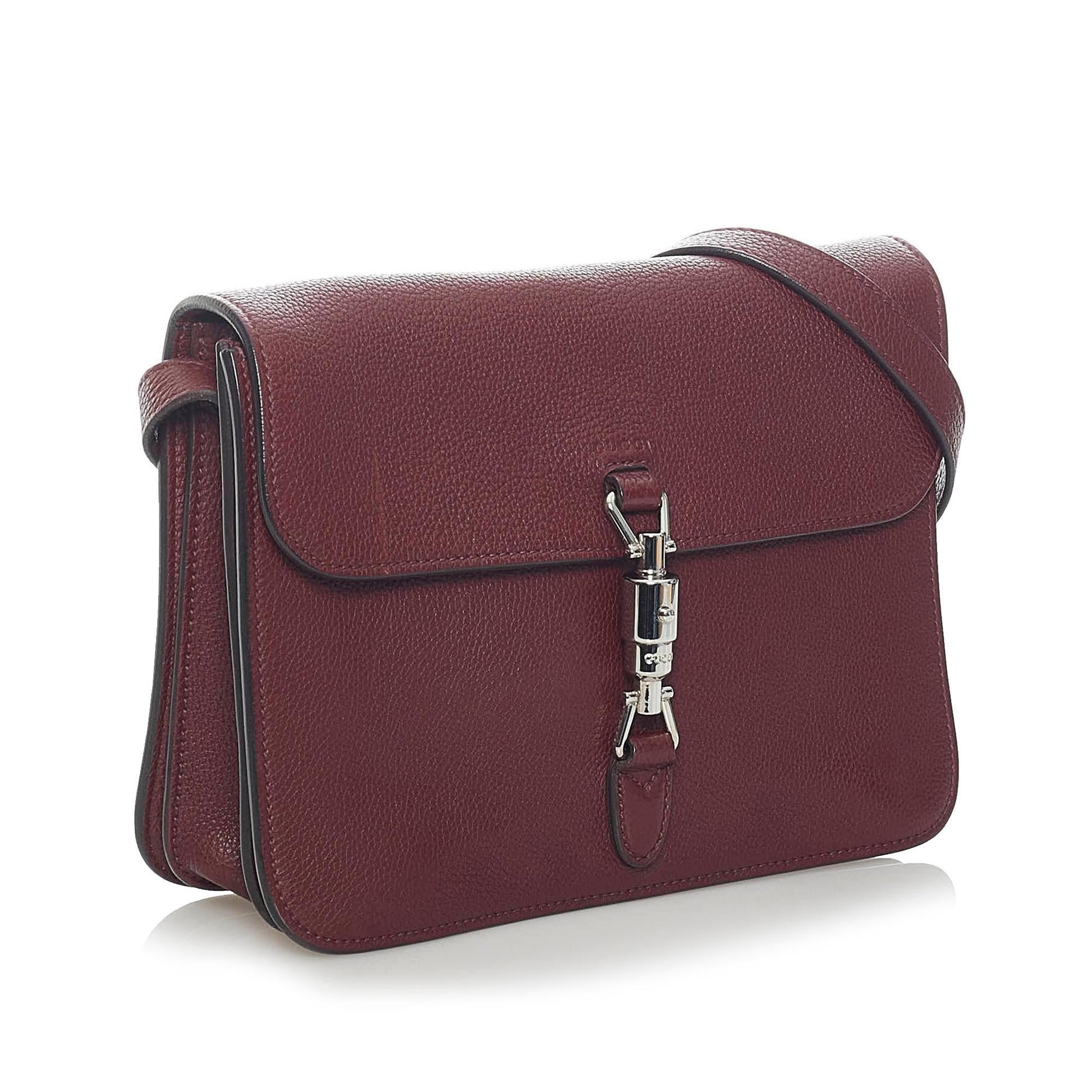 Gucci Soft Jackie Convertible SHG Leather Calf Red Crossbody Bag