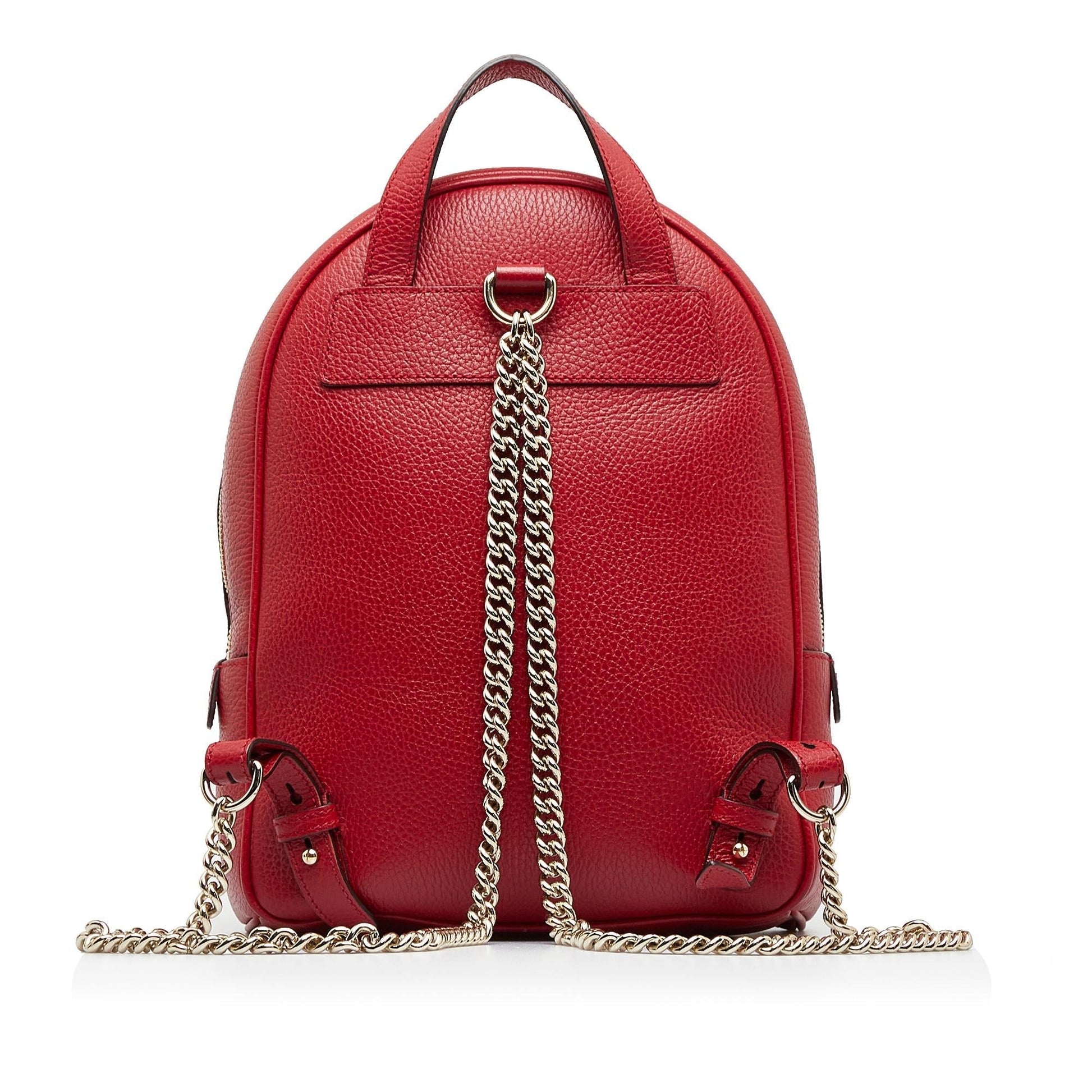 Gucci Soho Backpack SHG-r3onZT Calf Red