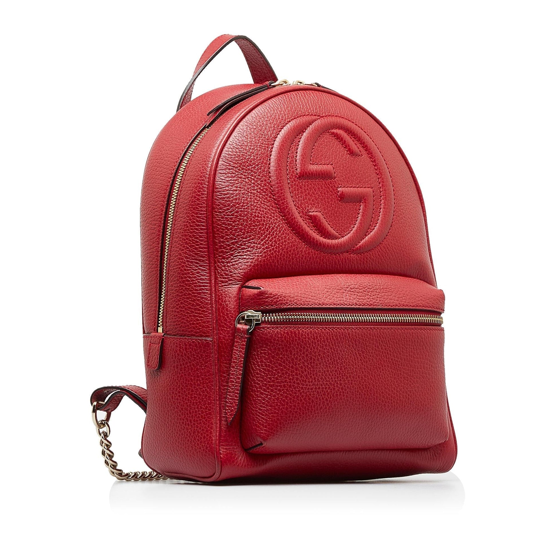 Gucci Soho Backpack SHG-r3onZT Calf Red