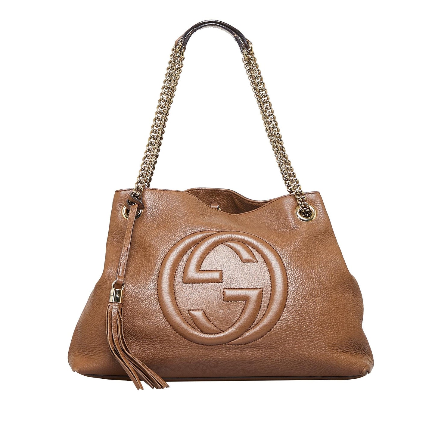 Gucci Soho Cellarius SHG-rEOk1E Calf Brown Chain Tote Bag
