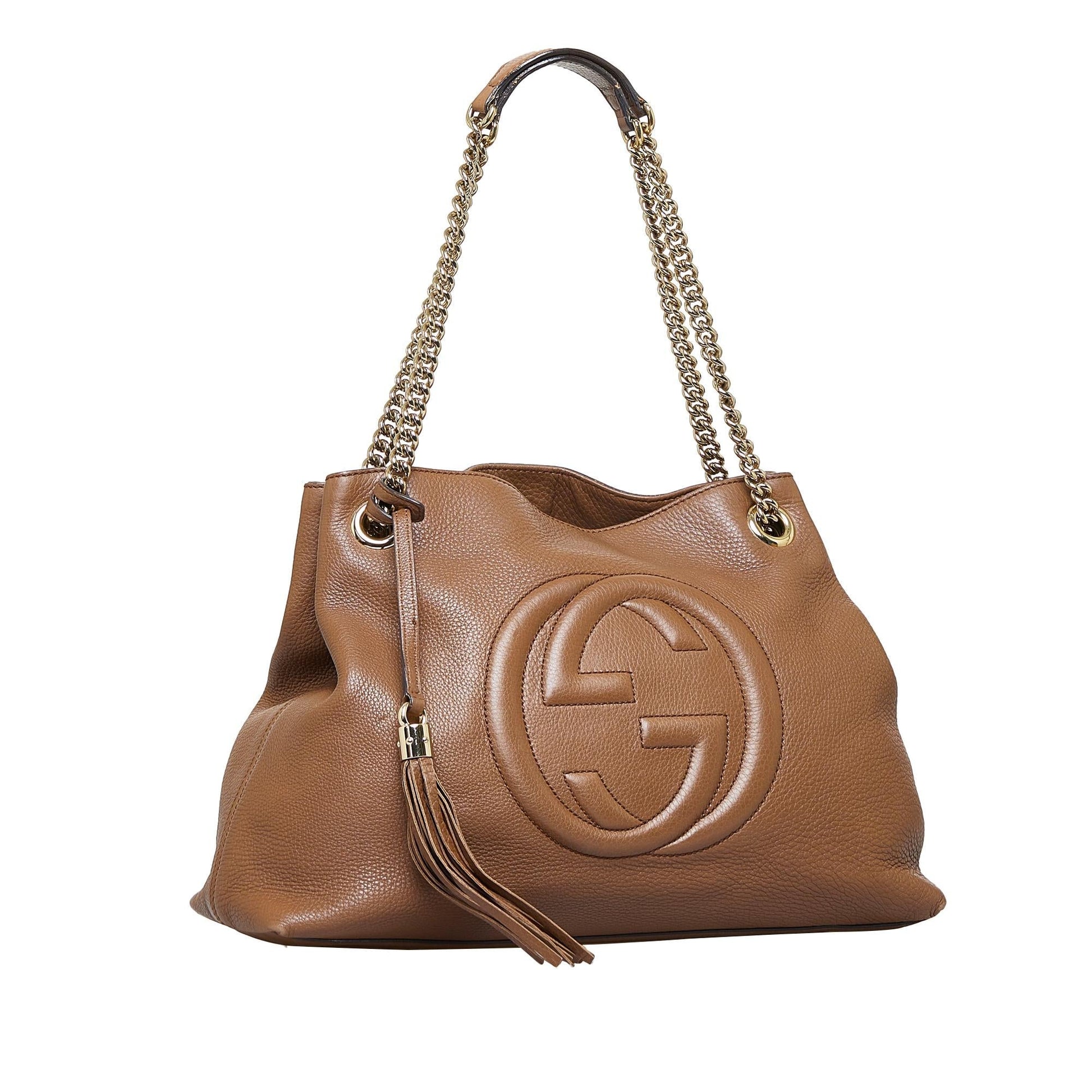 Gucci Soho Cellarius SHG-rEOk1E Calf Brown Chain Tote Bag