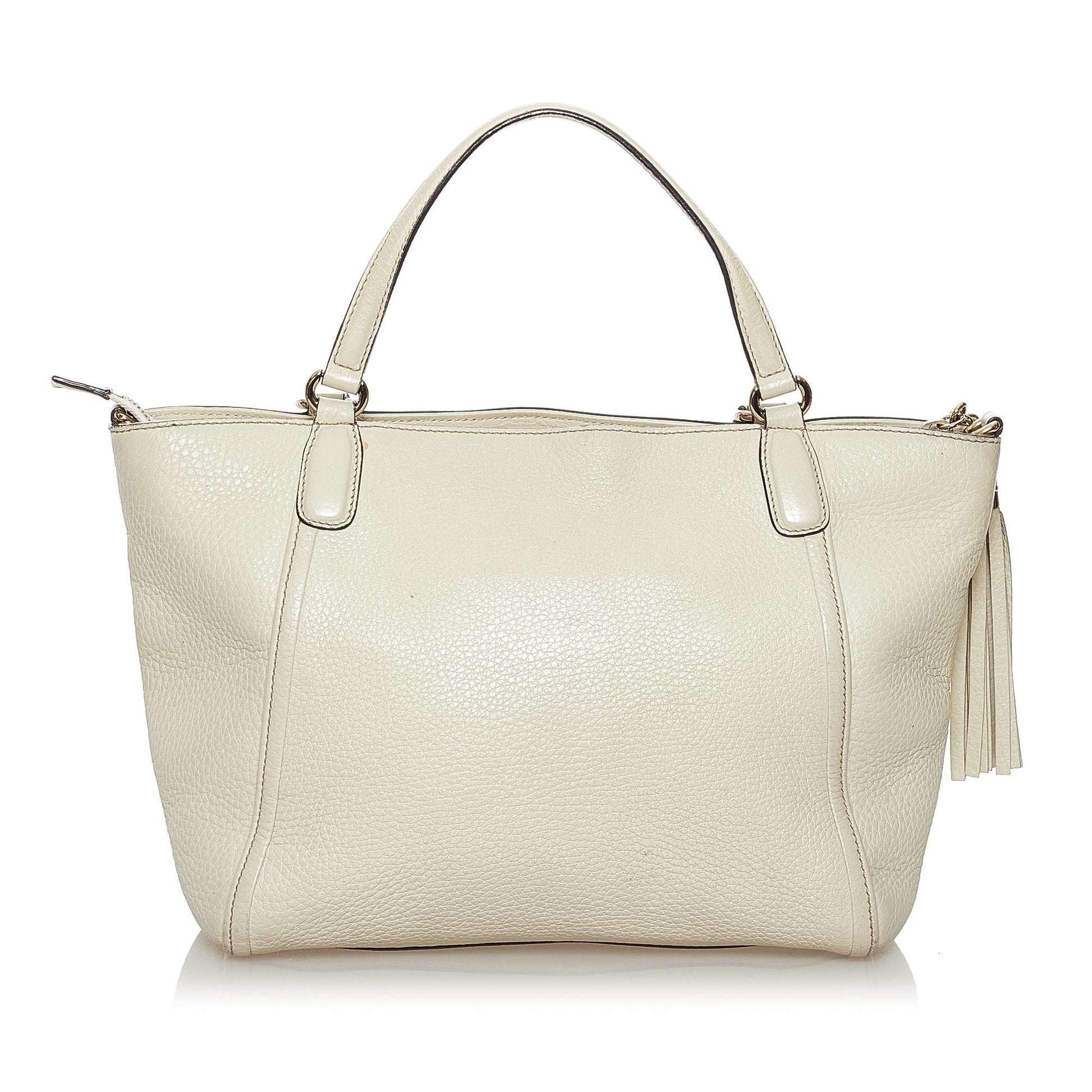 Gucci Soho Cellarius SHG Leather Calf White Satchel Bag