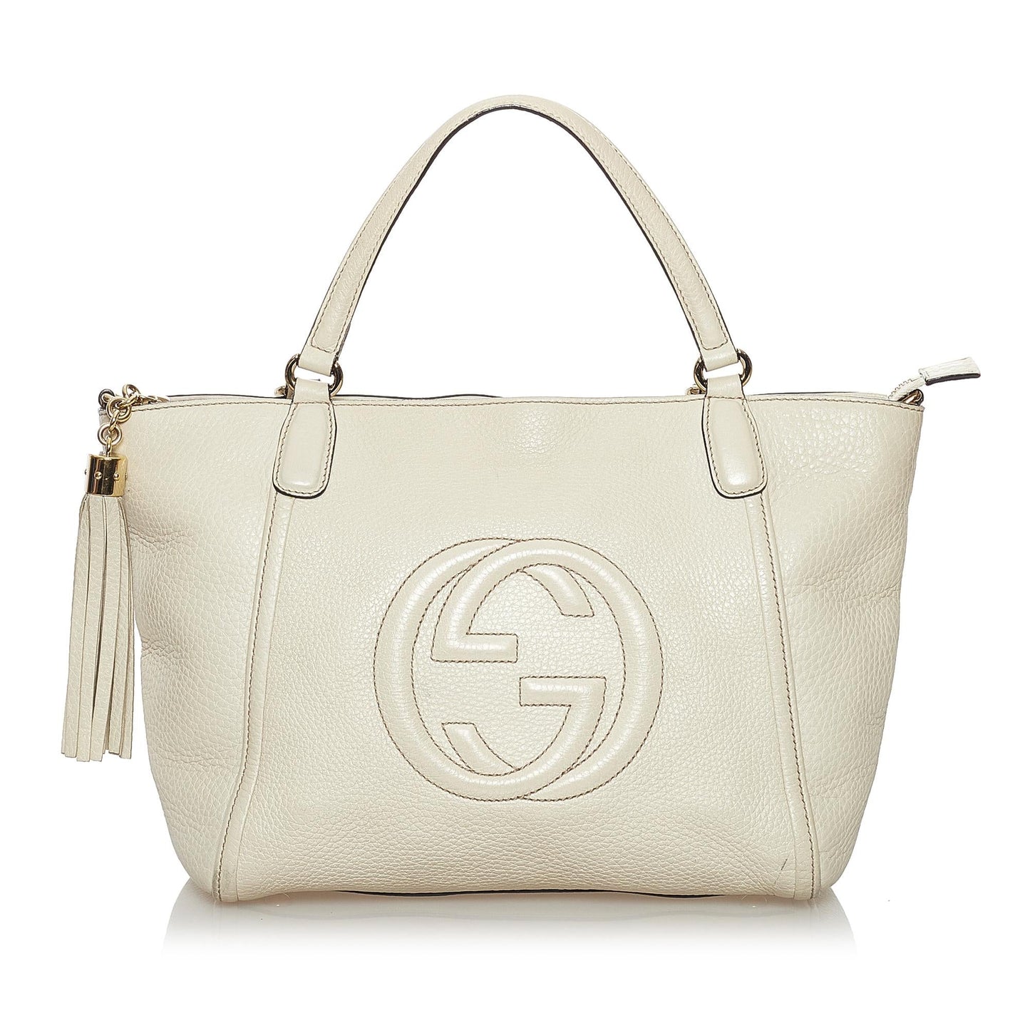 Gucci Soho Cellarius SHG Leather Calf White Satchel Bag