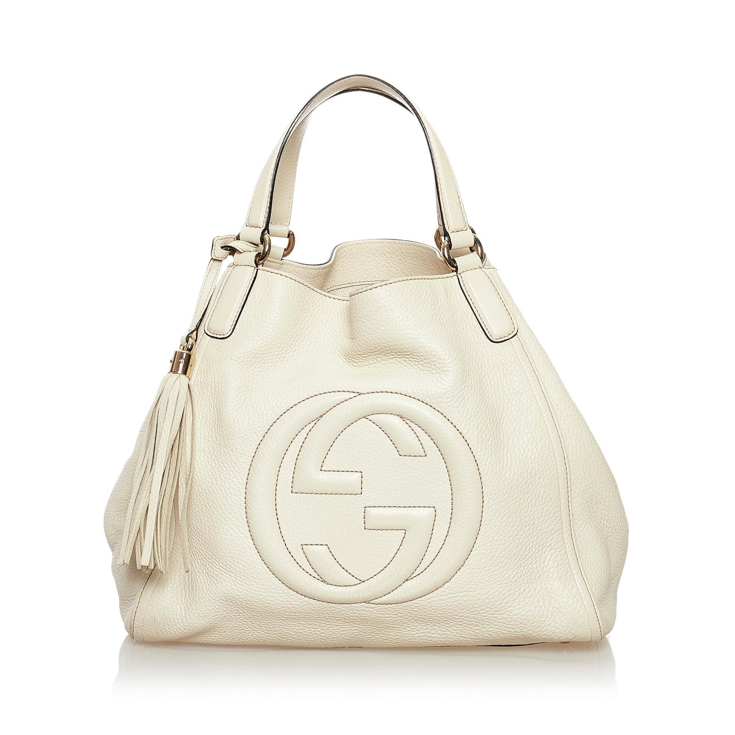Gucci Soho Cellarius SHG Leather Calf White Tote Bag