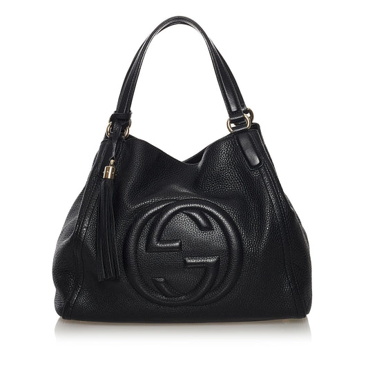 Gucci Soho Cellarius SHG Leather Calf Black Tote Bag