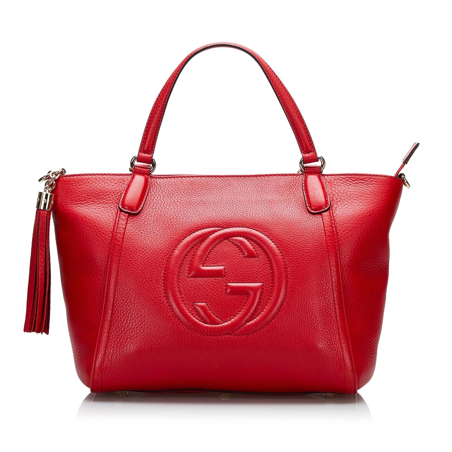 Gucci Soho Cellarius SHG-tQGaU5 Calf Red Satchel Bag