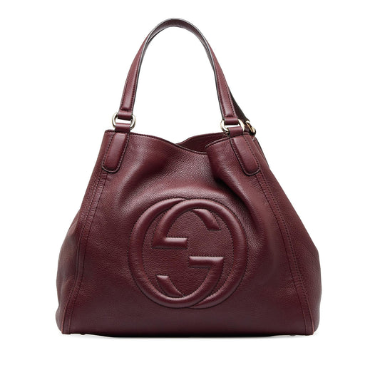 Gucci Soho Cellarius SHG-lnS41n Calf Red Tote Bag