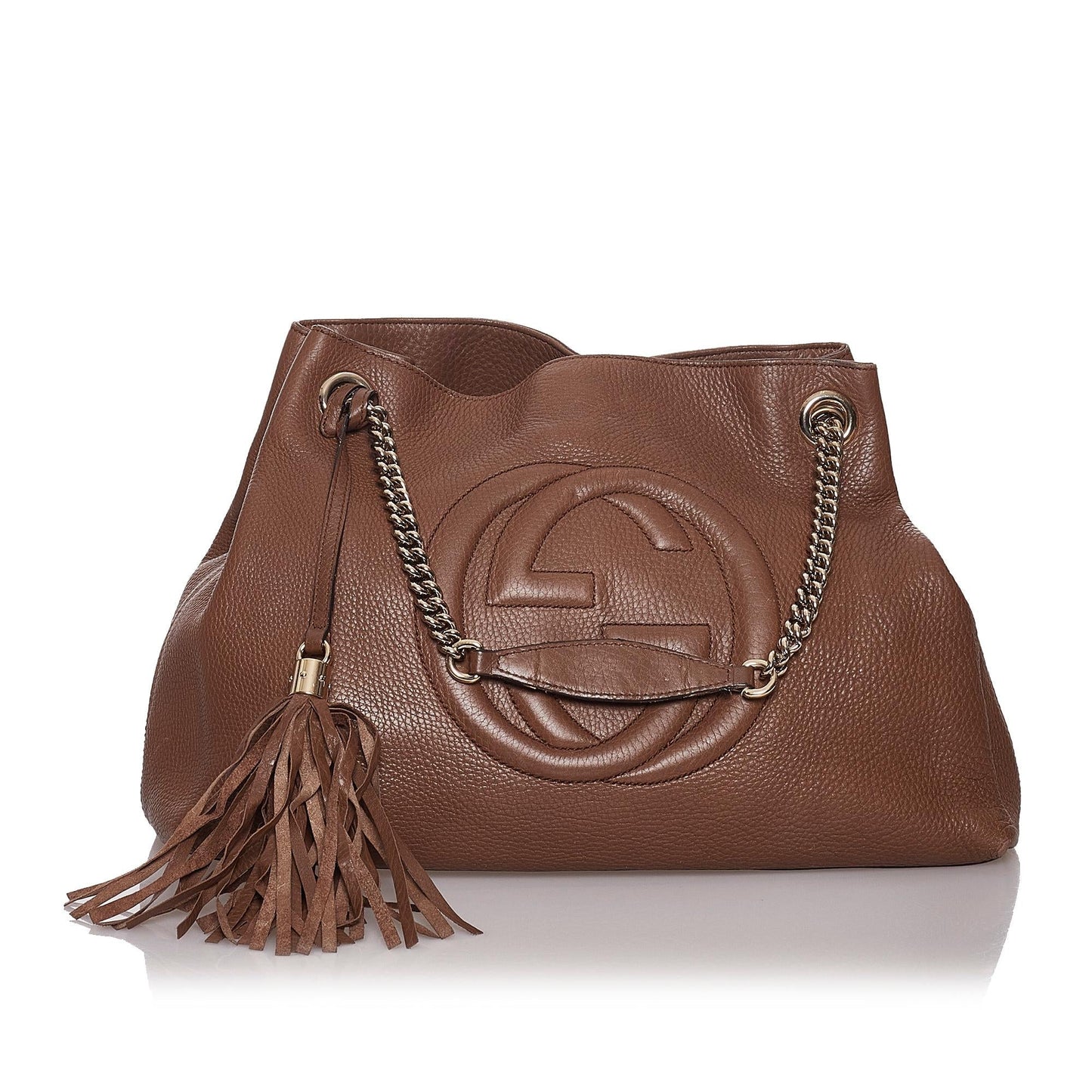 Gucci Soho SHG Leather Calf Brown Chain Shoulder Bag