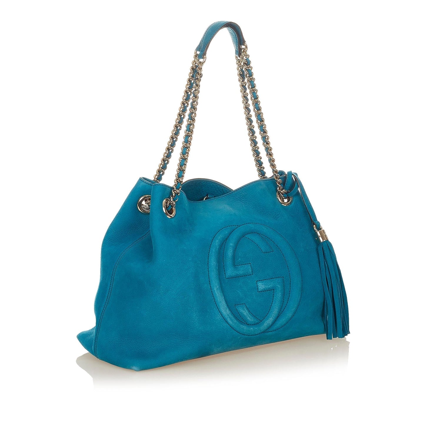 Gucci Soho SHG Leather Calf Blue Chain Shoulder Bag