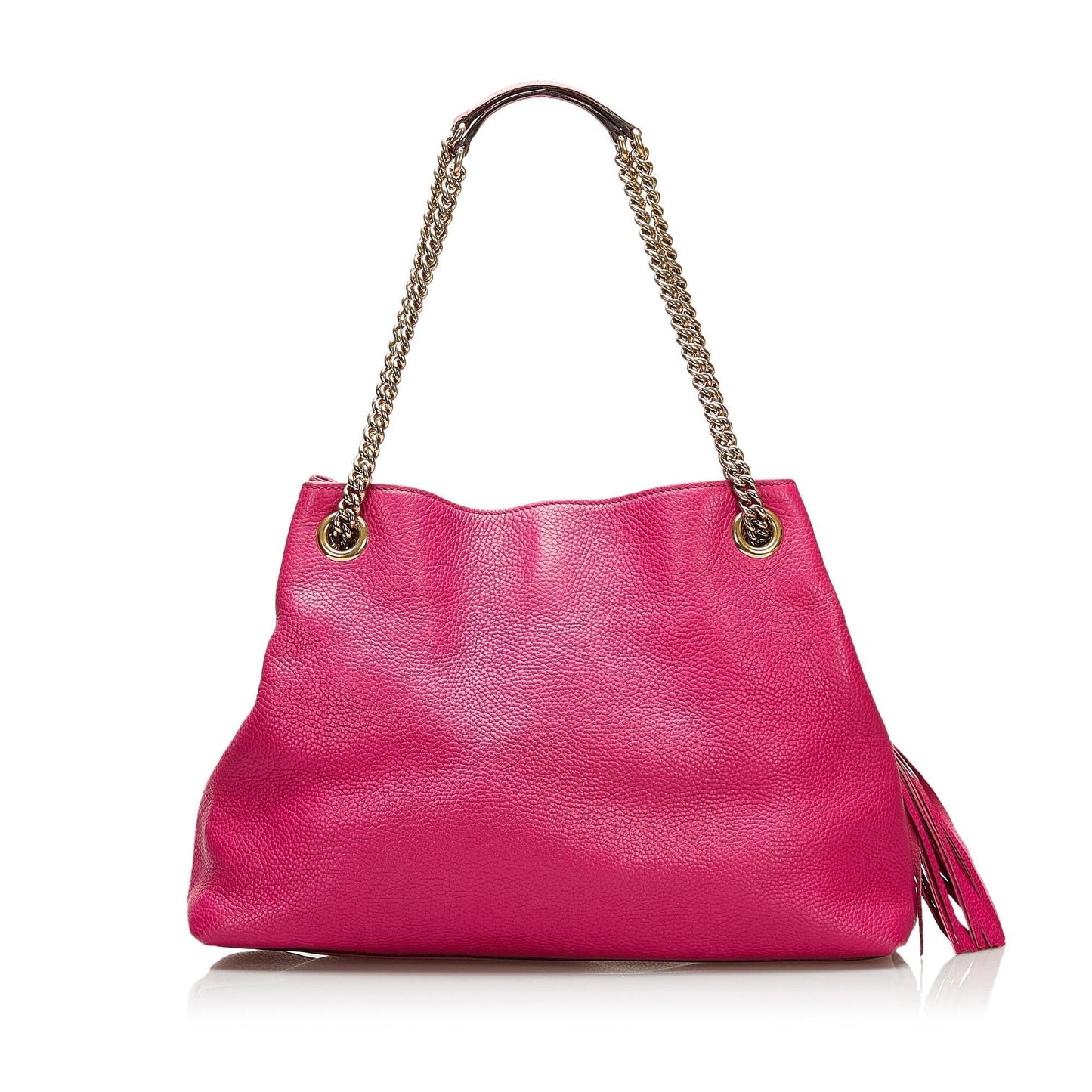 Gucci Soho SHG Leather Calf Pink Chain Tote Bag Bag Shg