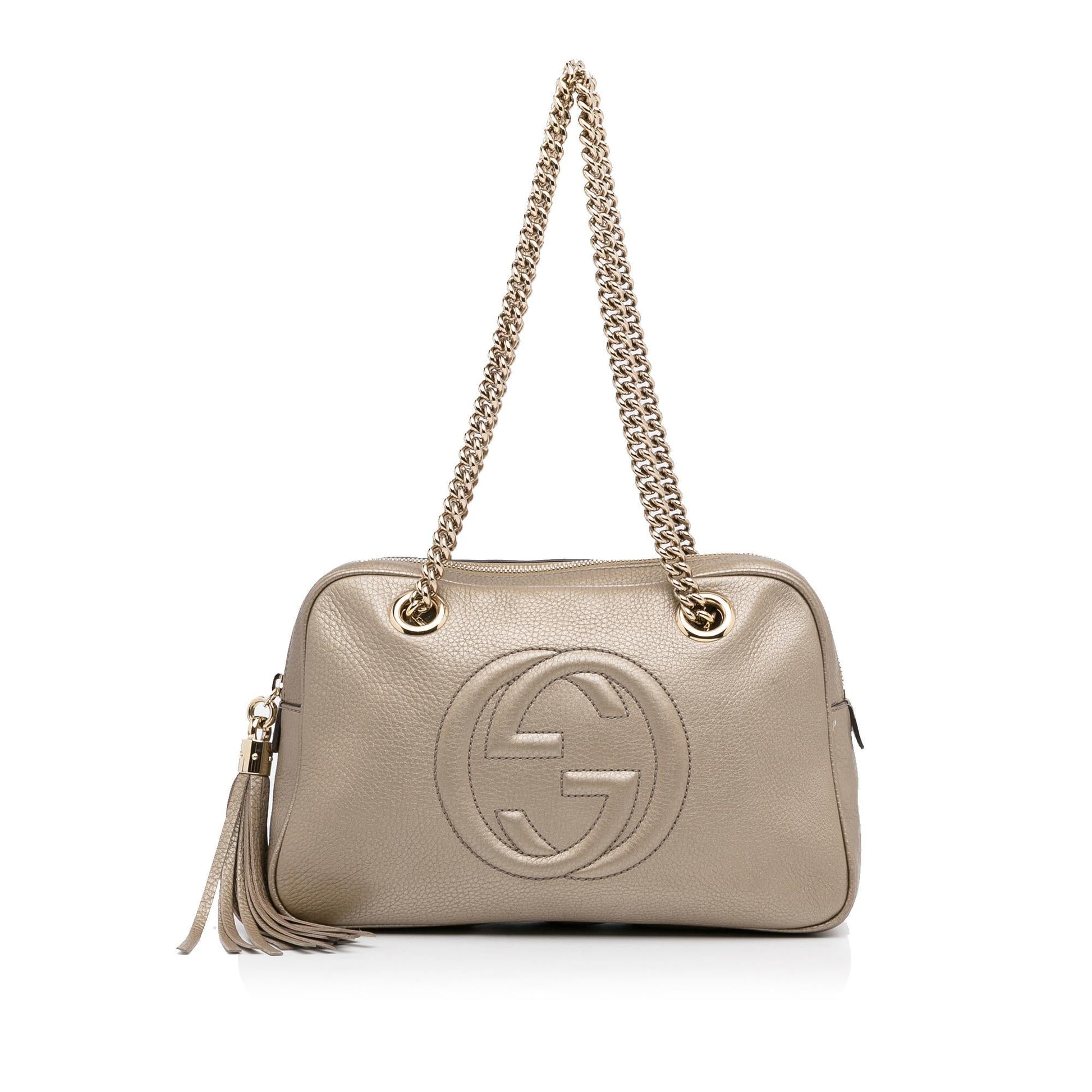Gucci Soho SHG-X28jZA Calf Gold Chain Shoulder Bag
