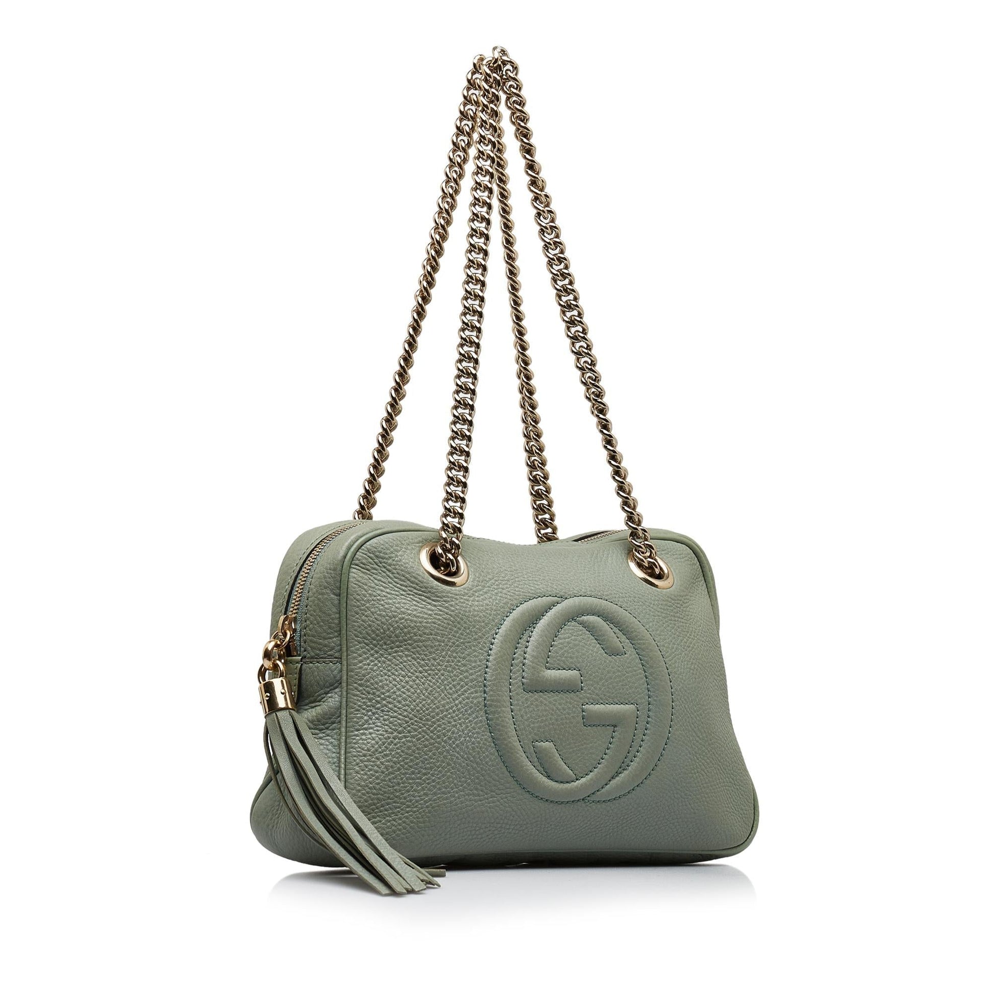 Gucci Soho SHG-X9Ueag Calf Green Chain Shoulder Bag