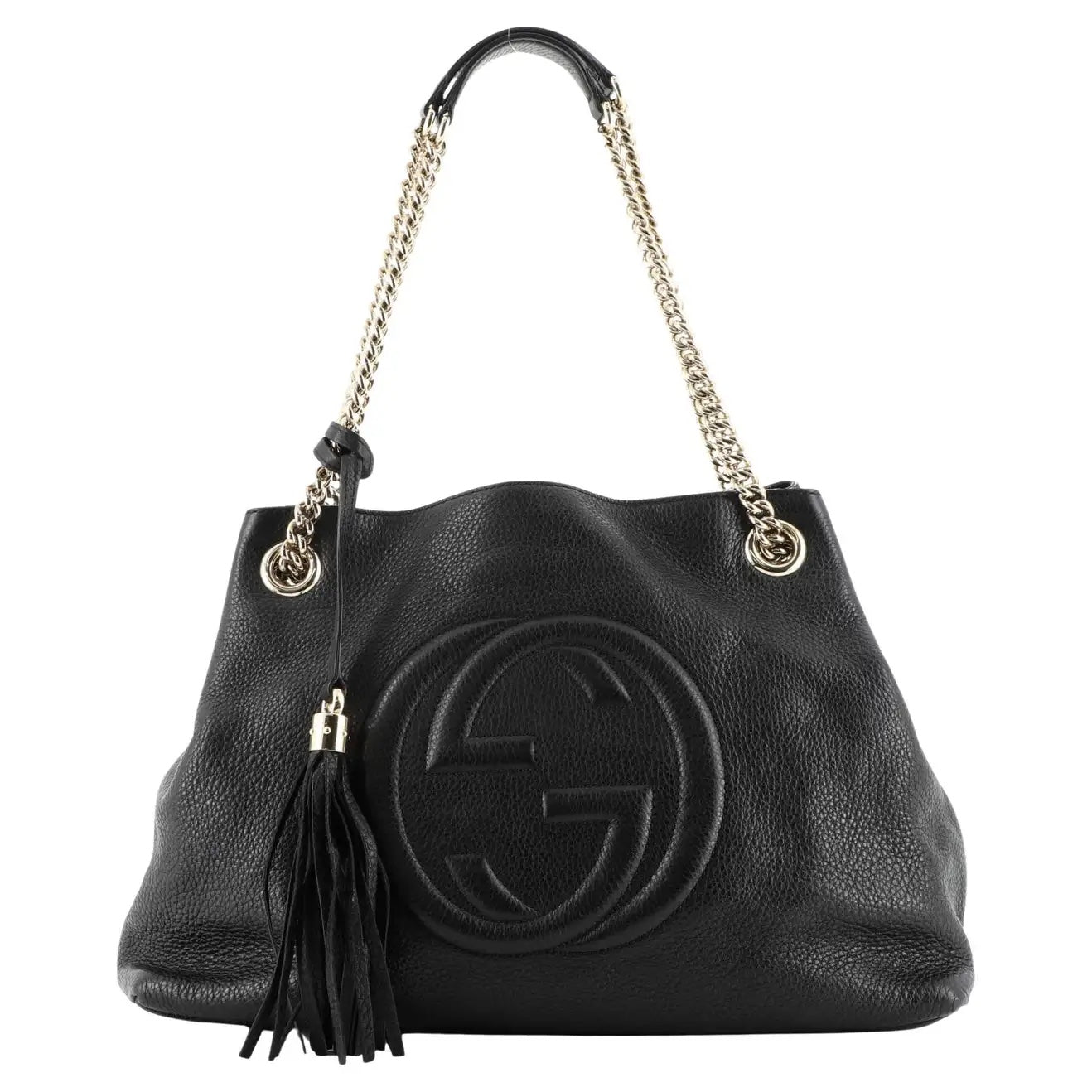 Gucci SOHO STRAP Leather Chain Tote Bag