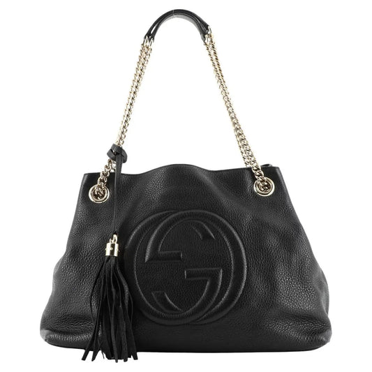 Gucci SOHO STRAP Leather Chain Tote Bag